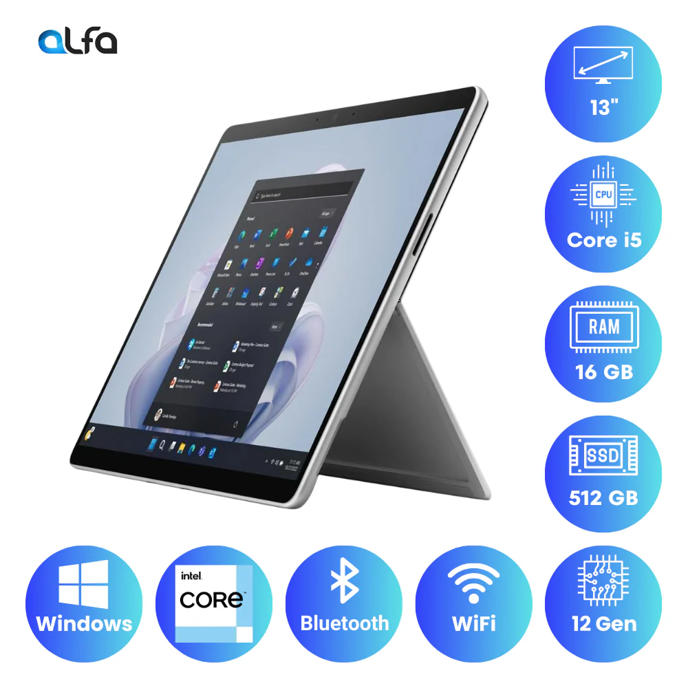 Microsoft Surface Pro 9 – 13 inch Touch-Screen – Intel Core i5 (12th Gen) - 16GB RAM - 512GB SSD - Image 3