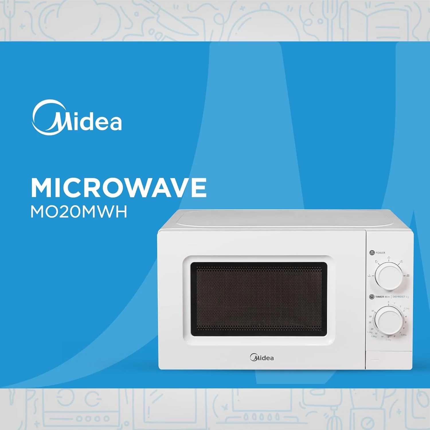 Midea 20 Liters Solo Microwave Oven, MO20MWH - Image 4