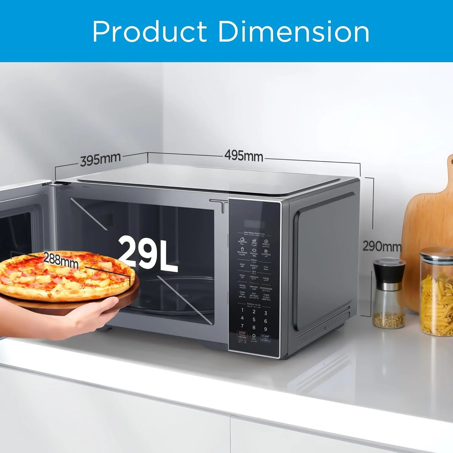 Midea 29L 2-in-1 Microwave Oven with Grill, EG9P032MX - Image 7