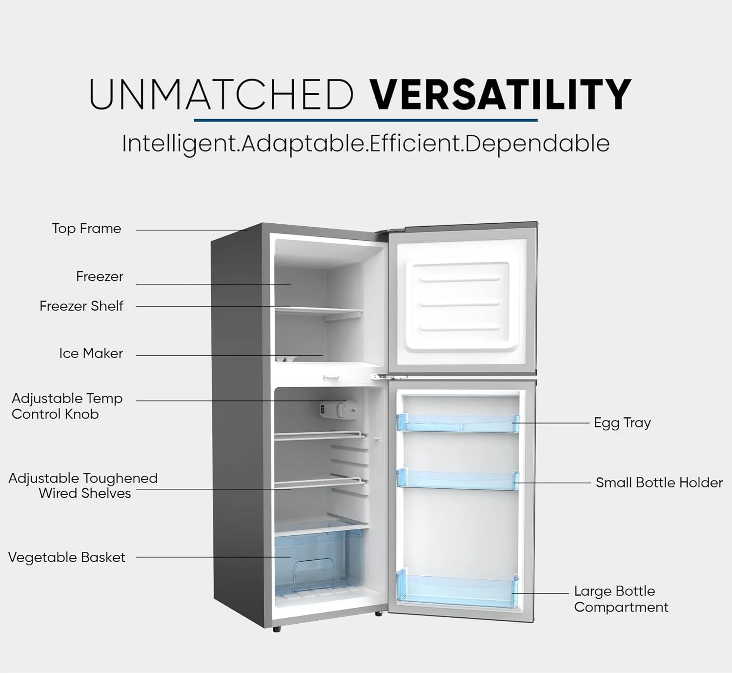 Nikai 190L Double Door Refrigerator, NRF190DN4S - Image 8