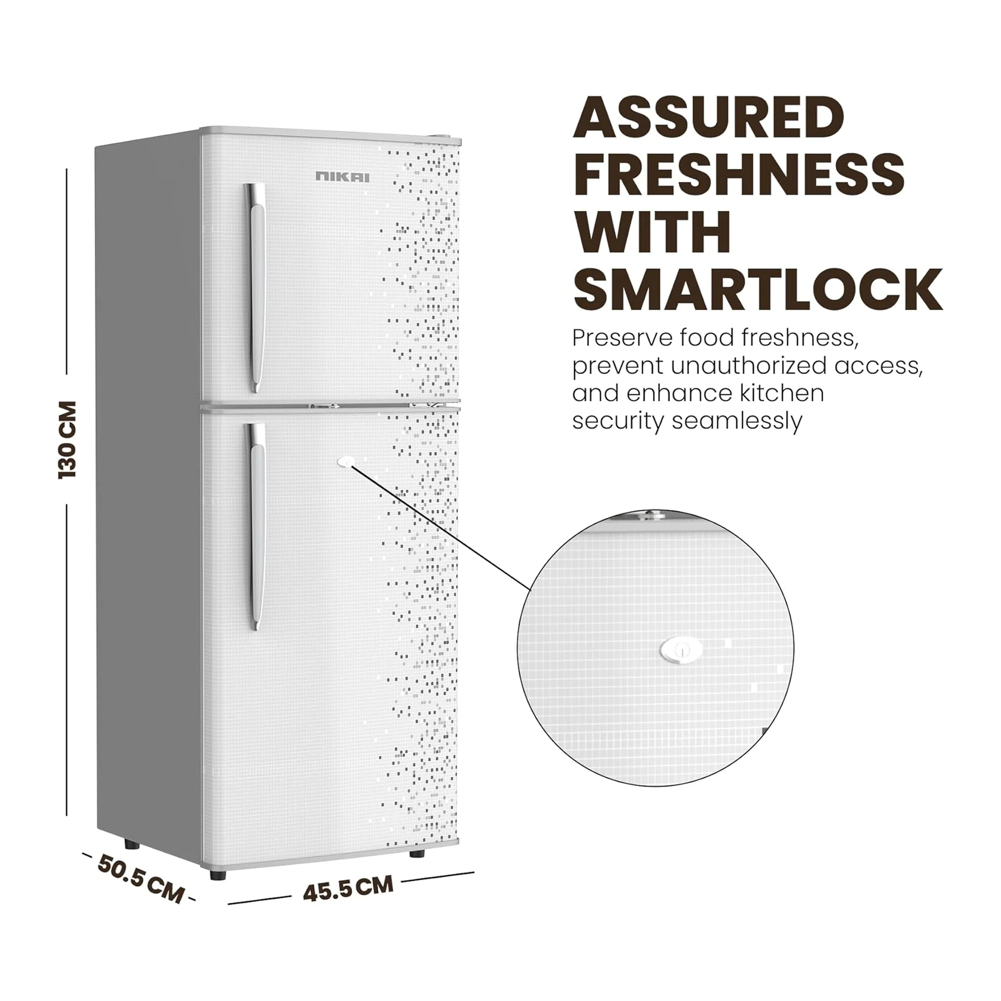 Nikai 200L Double Door Refrigerator, NRF200DN3M - Image 5
