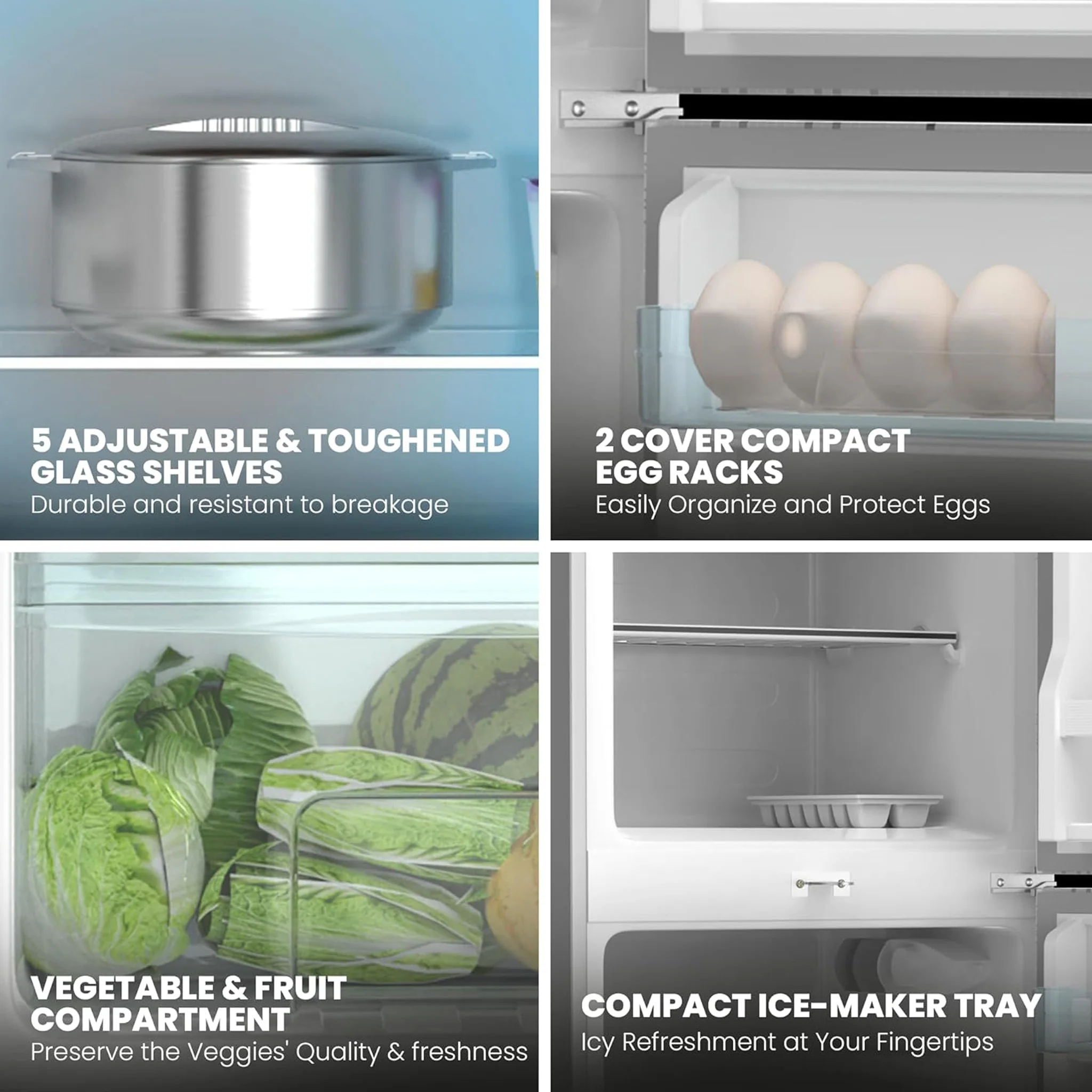 Nikai 200L Double Door Refrigerator, NRF200DN3M - Image 7