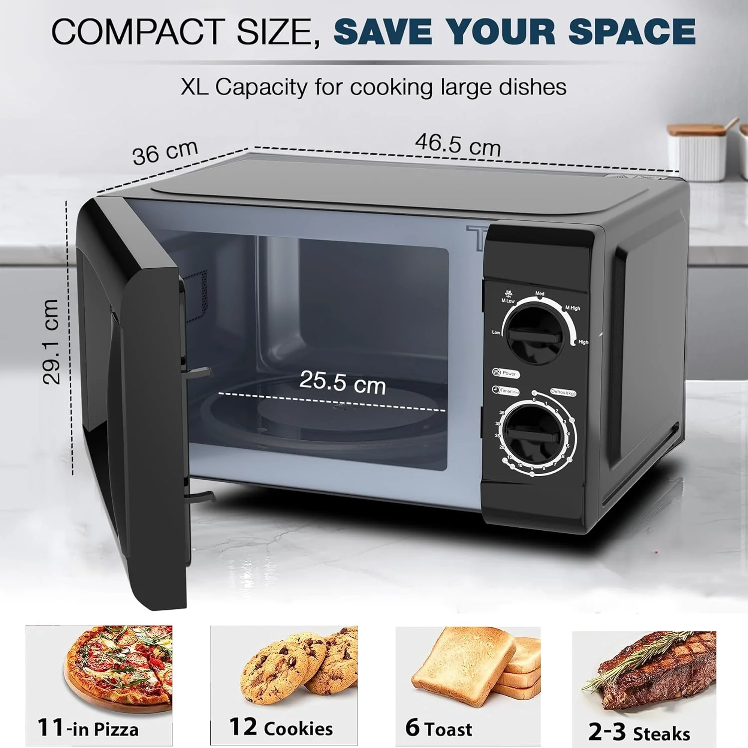 Nikai 20L Microwave Oven with Defrost Function, NMO616N1 - Image 7