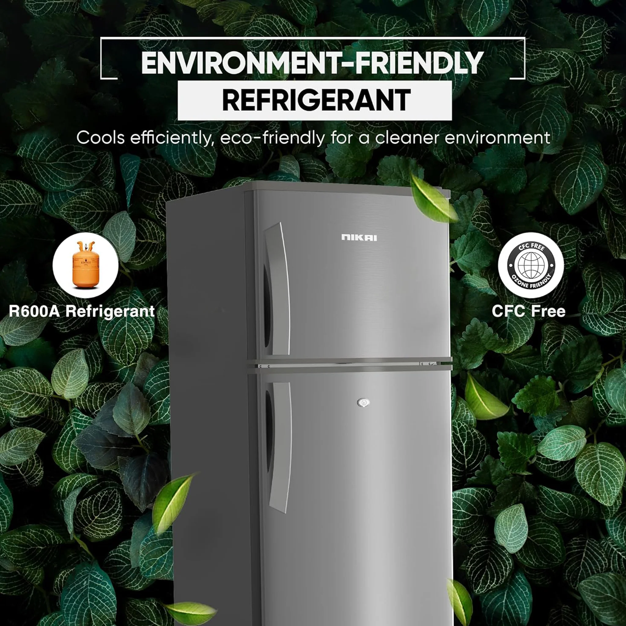 Nikai 280L Double Door Top Mount Refrigerator, NRF280DN5S - Image 4