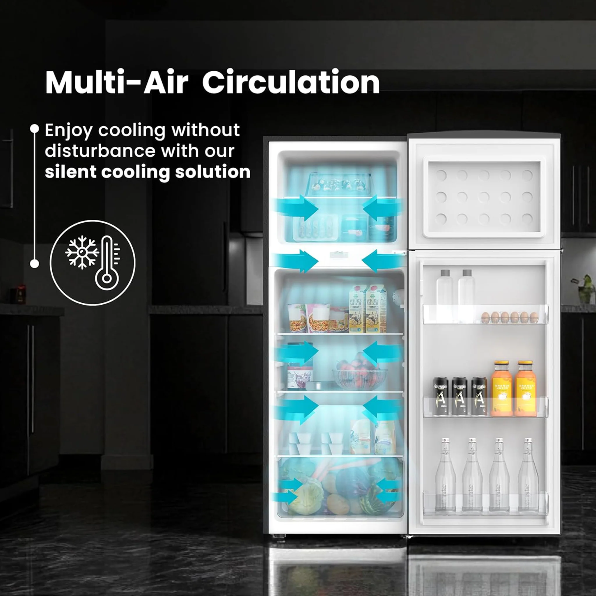 Nikai 280L Top Mount Refrigerator, NRF280DN5S1 - Image 6