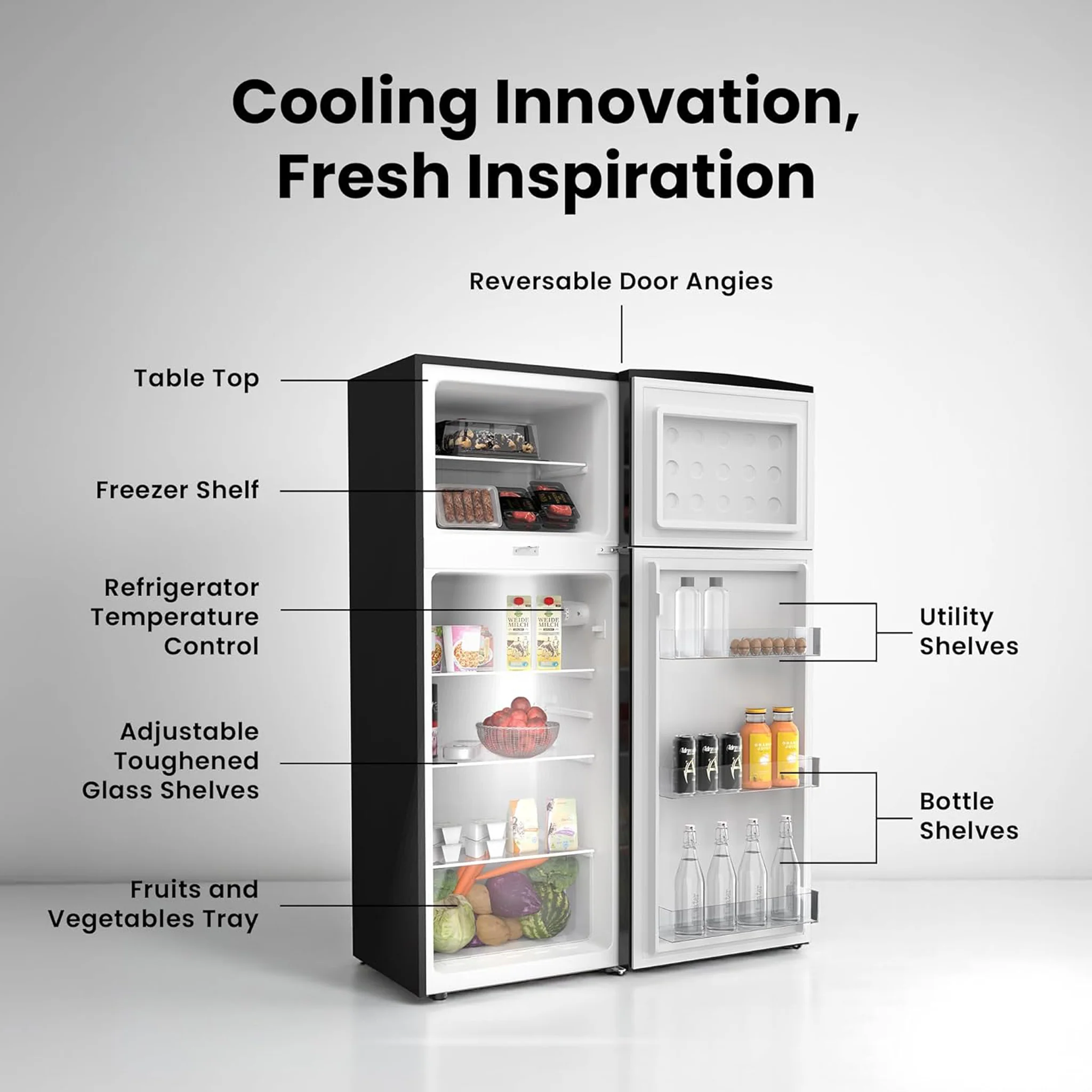 Nikai 280L Top Mount Refrigerator, NRF280DN5S1 - Image 9