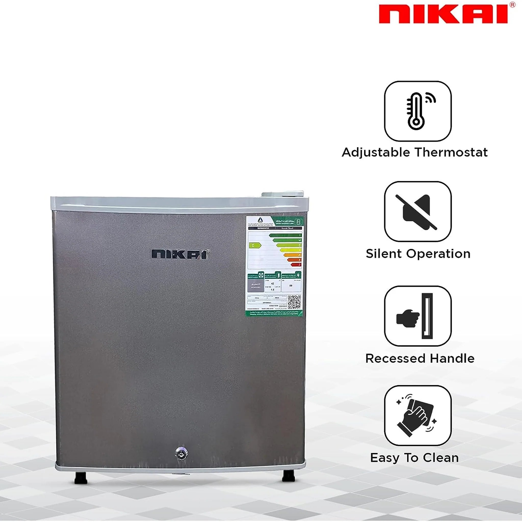 Nikai 65L Compact Single Door Mini Refrigerator, NRF65N6S - Image 3