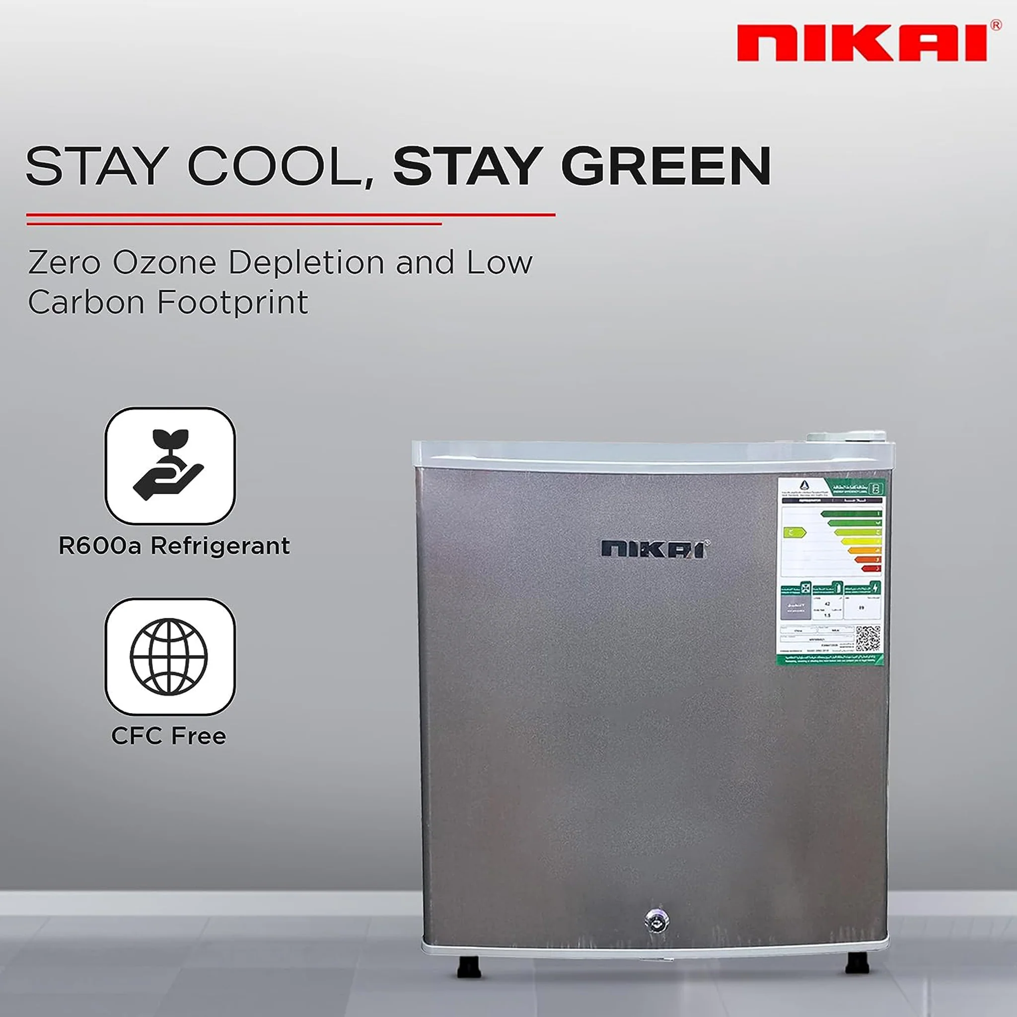 Nikai 65L Compact Single Door Mini Refrigerator, NRF65N6S - Image 6