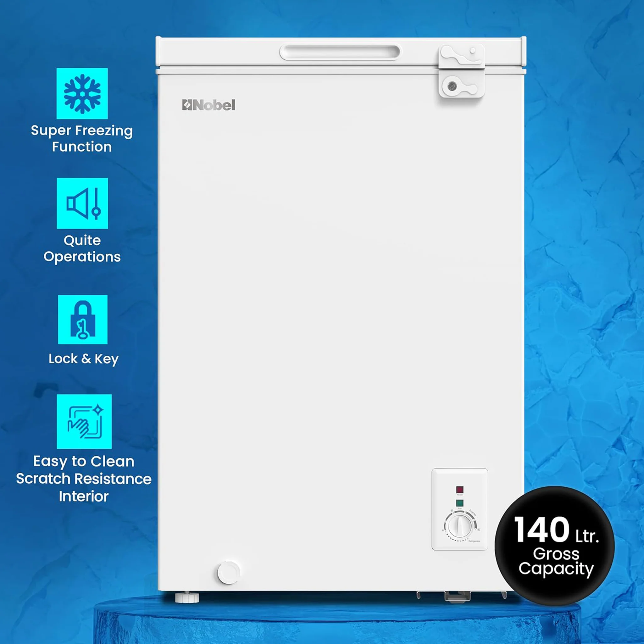 Nobel 145L Single Door Chest Freezer, NCF145 - Image 3