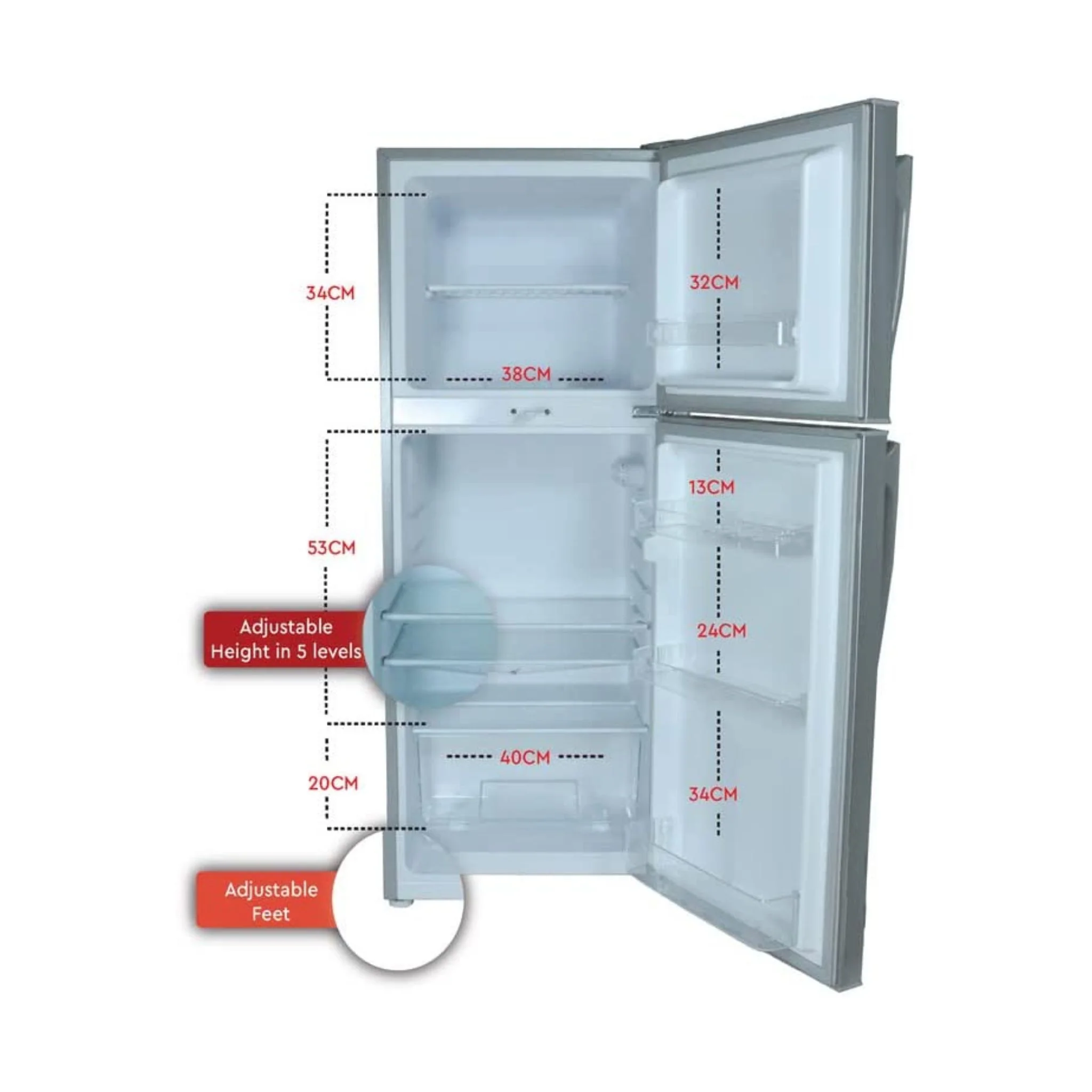 Nobel 147L Refrigerator, NR180SDN - Image 3