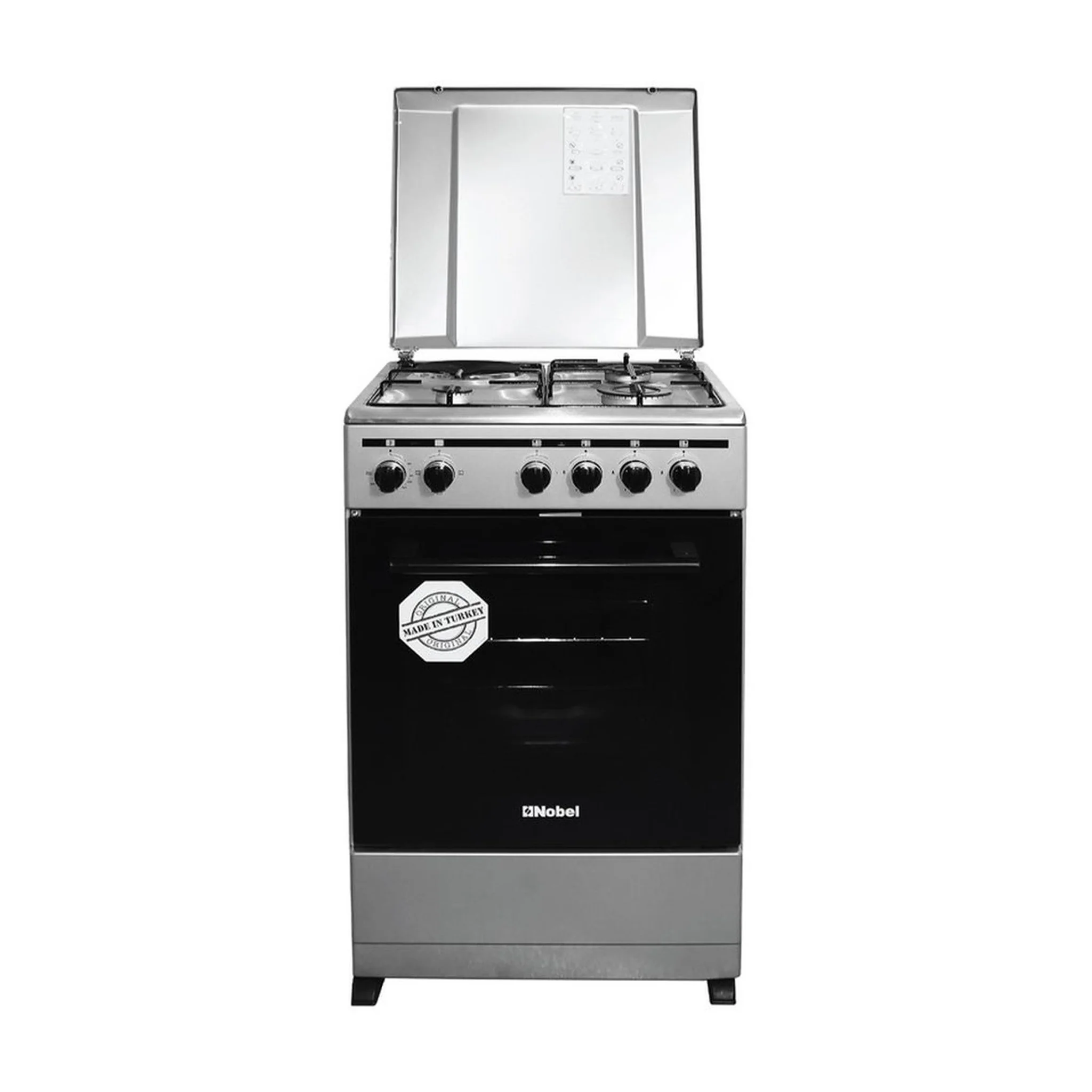 Nobel 50×50 cm 3 Gas Burners Gas 1 Hot Plate Electric Oven, NGC5300-S