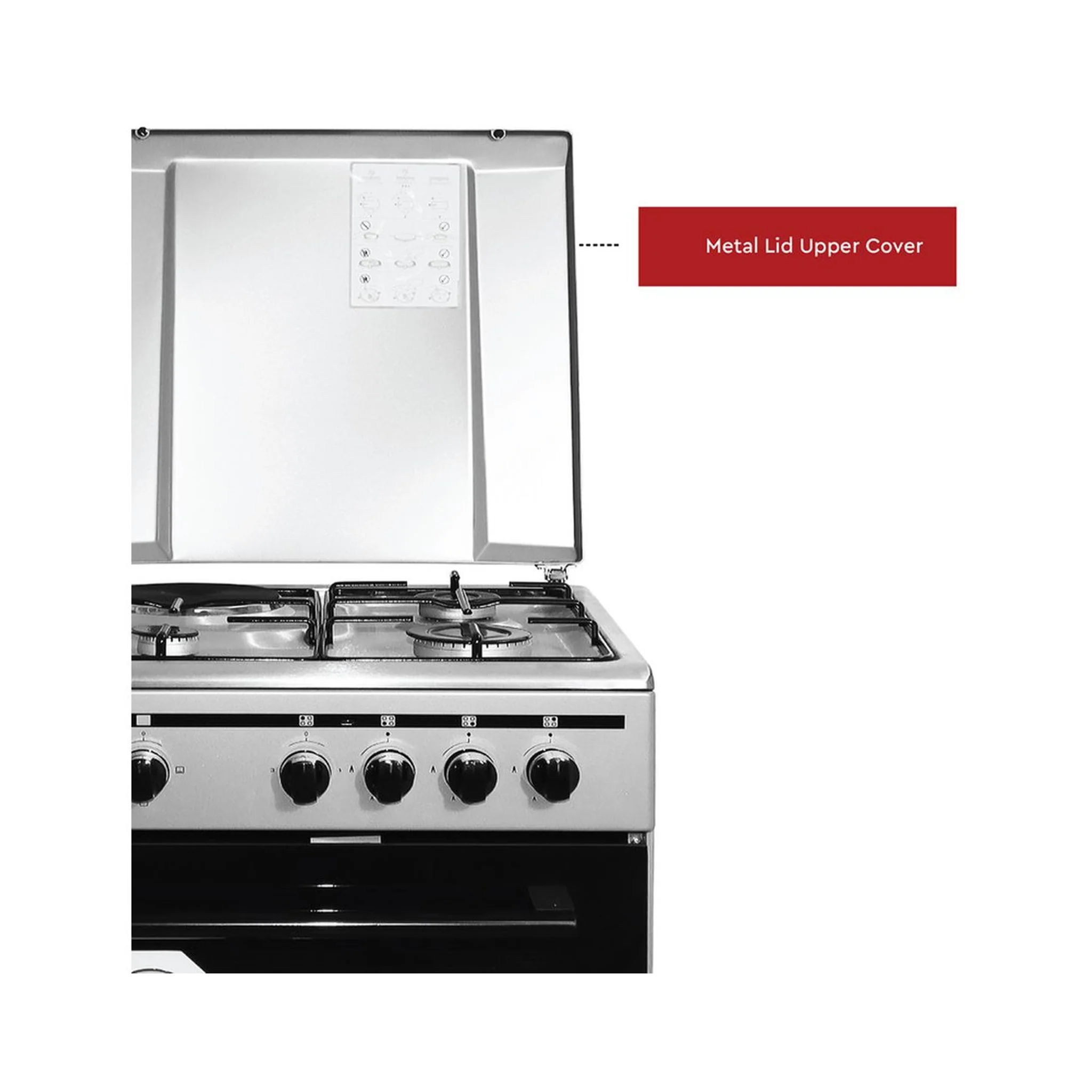 Nobel 50×50 cm 3 Gas Burners Gas 1 Hot Plate Electric Oven, NGC5300-S - Image 5