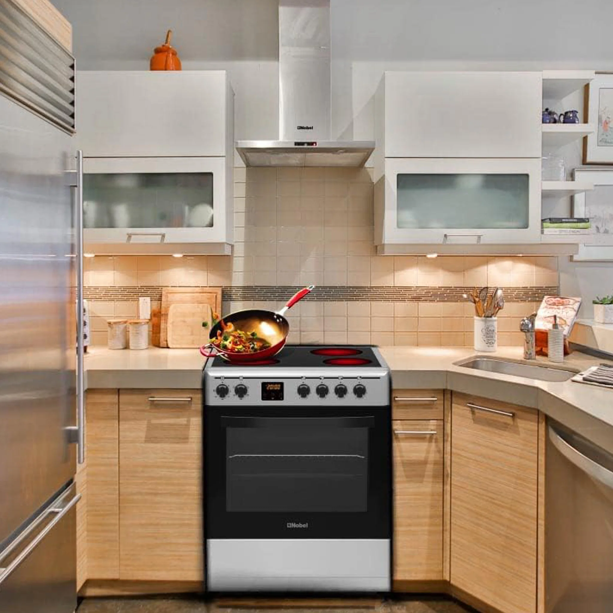 Nobel 60 x 60 Ceramic Cooker with Electric Grill & Oven, NGC60VTC - Image 8