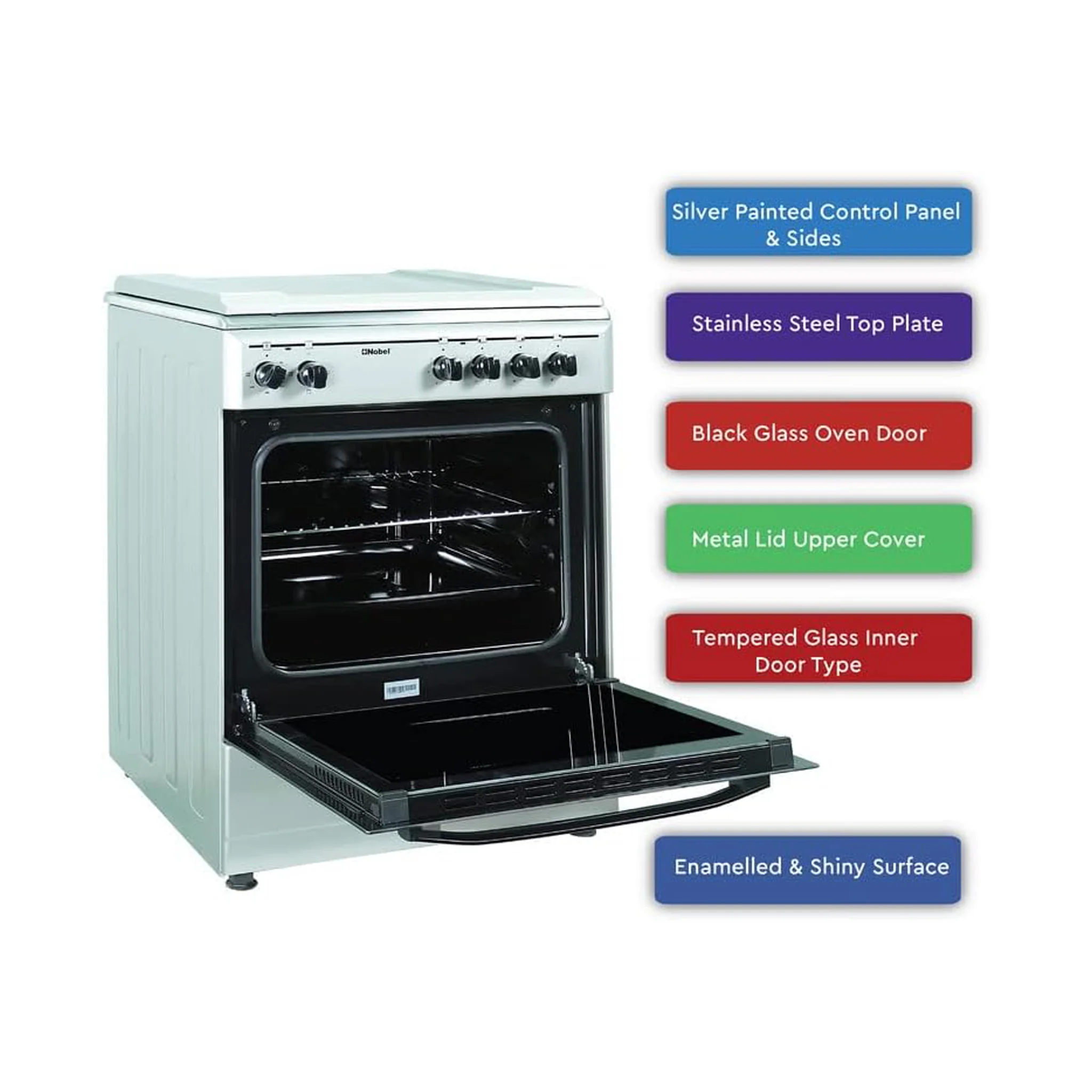 Nobel 60X60 Cm 2 Hot Plate and 2 Gas Cooker, NGC7222 - Image 5
