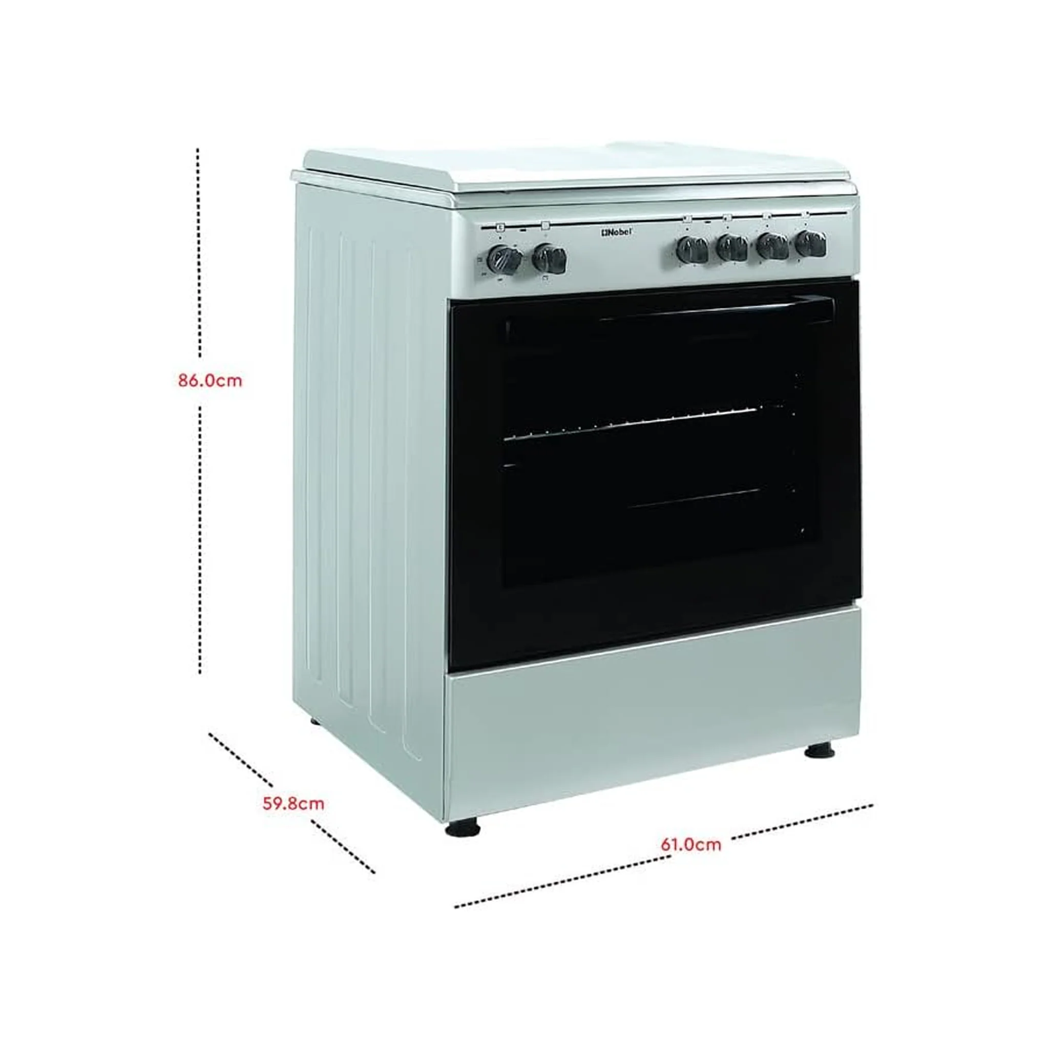 Nobel 60X60 Cm 2 Hot Plate and 2 Gas Cooker, NGC7222 - Image 3
