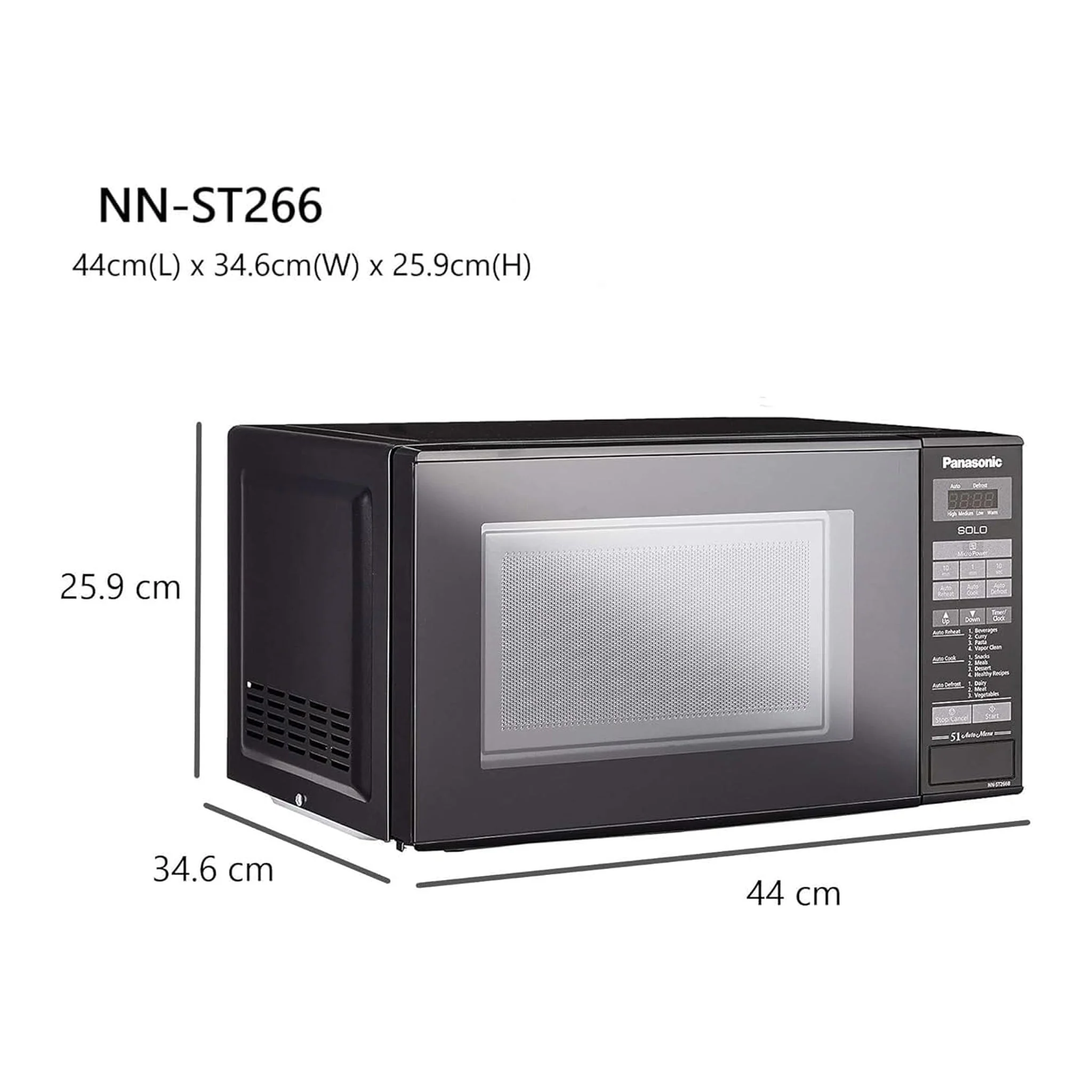 Panasonic 20L Solo Microwave Oven, NN-ST266B - Image 6