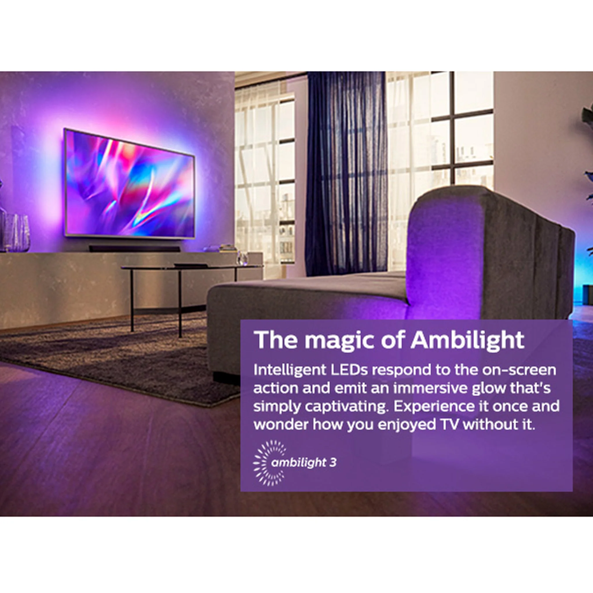 Philips 50 inch Smart TV -4K - Ambient Light, 50PUS8007 - Image 6