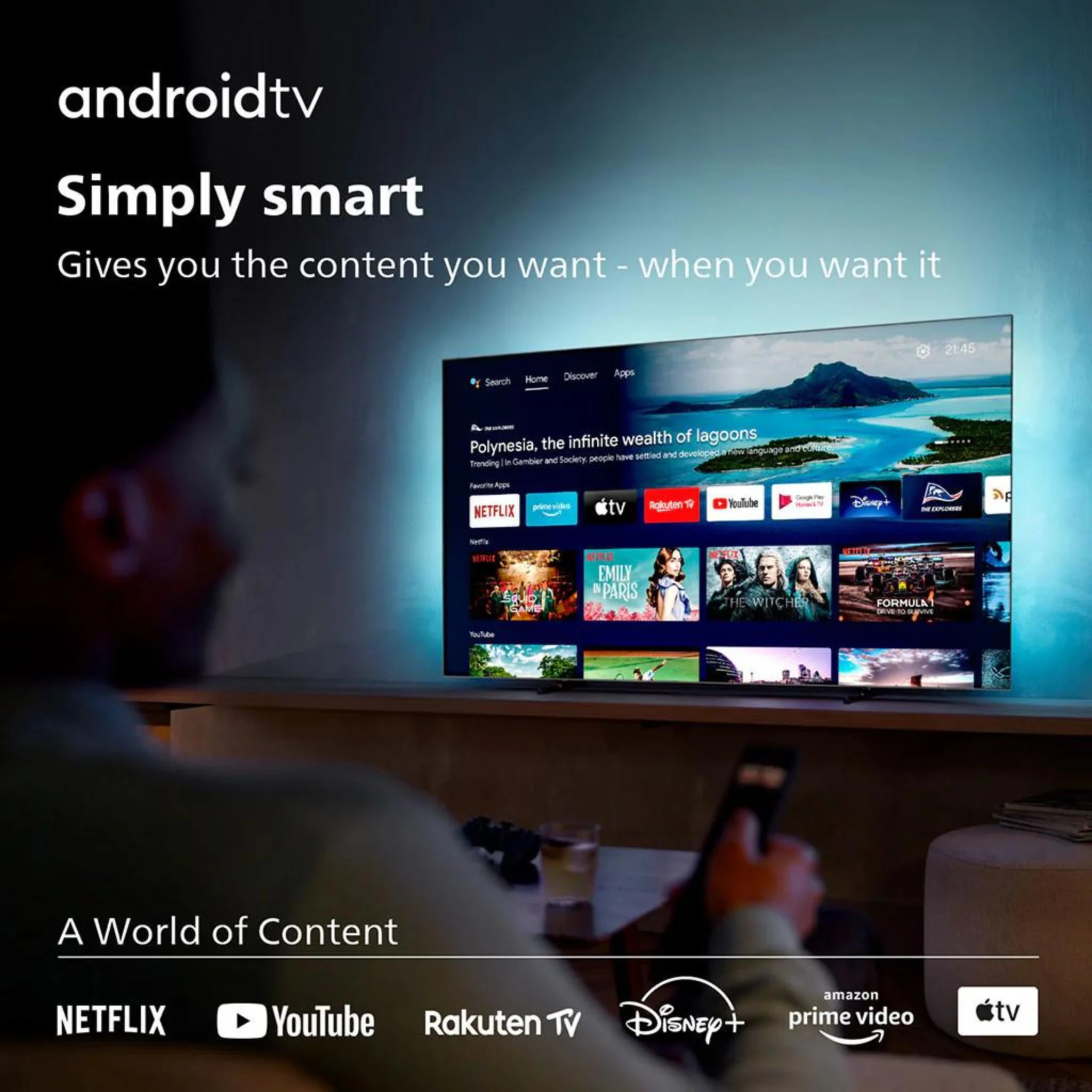 Philips 55 inch OLED Smart TV - 4K - Ambilight, 55OLED707 - Image 8