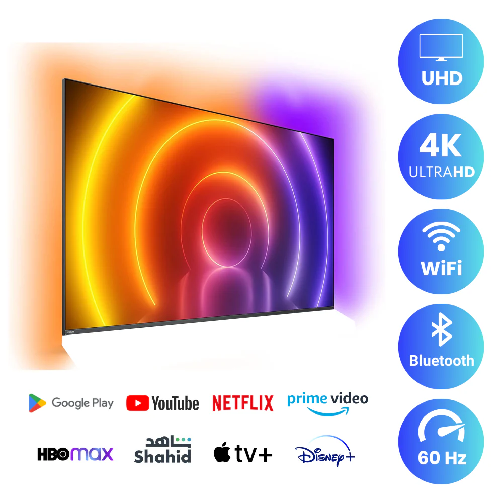 Philips 55 inch Smart TV - 4K - Ambient Light, 55PUS8000 - Image 2