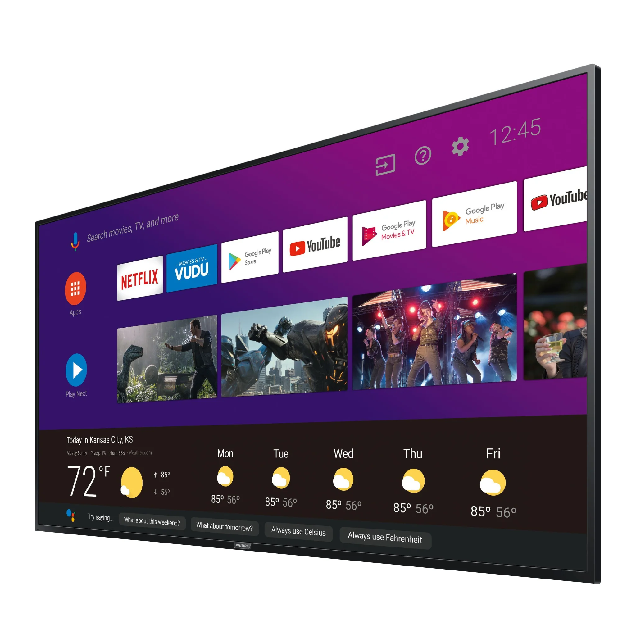 Philips 75 inch Android Smart TV, 65PFL5604 - Image 2
