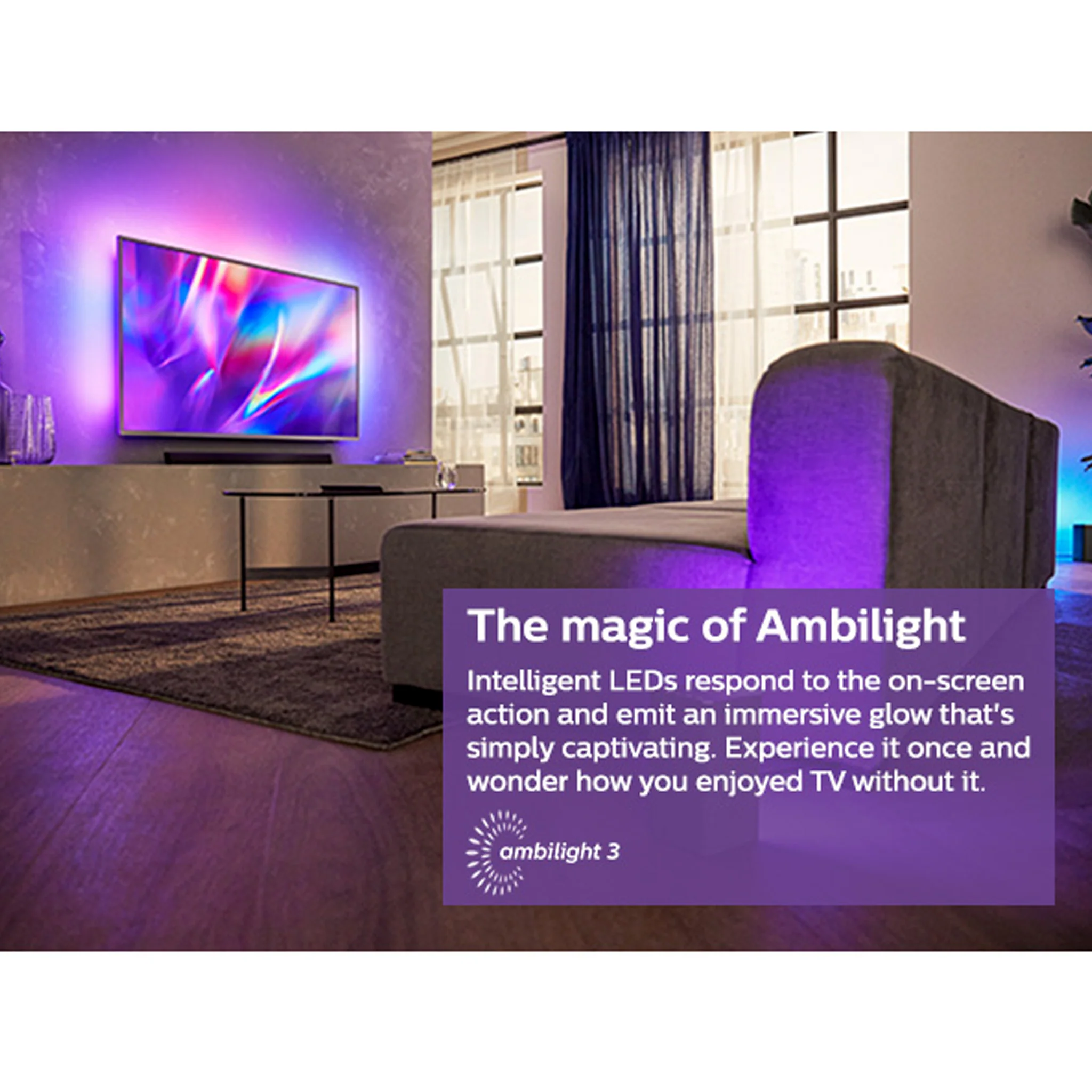 Philips 75 inch Smart TV -4K - Ambient Light, 75PUS8807 - Image 6