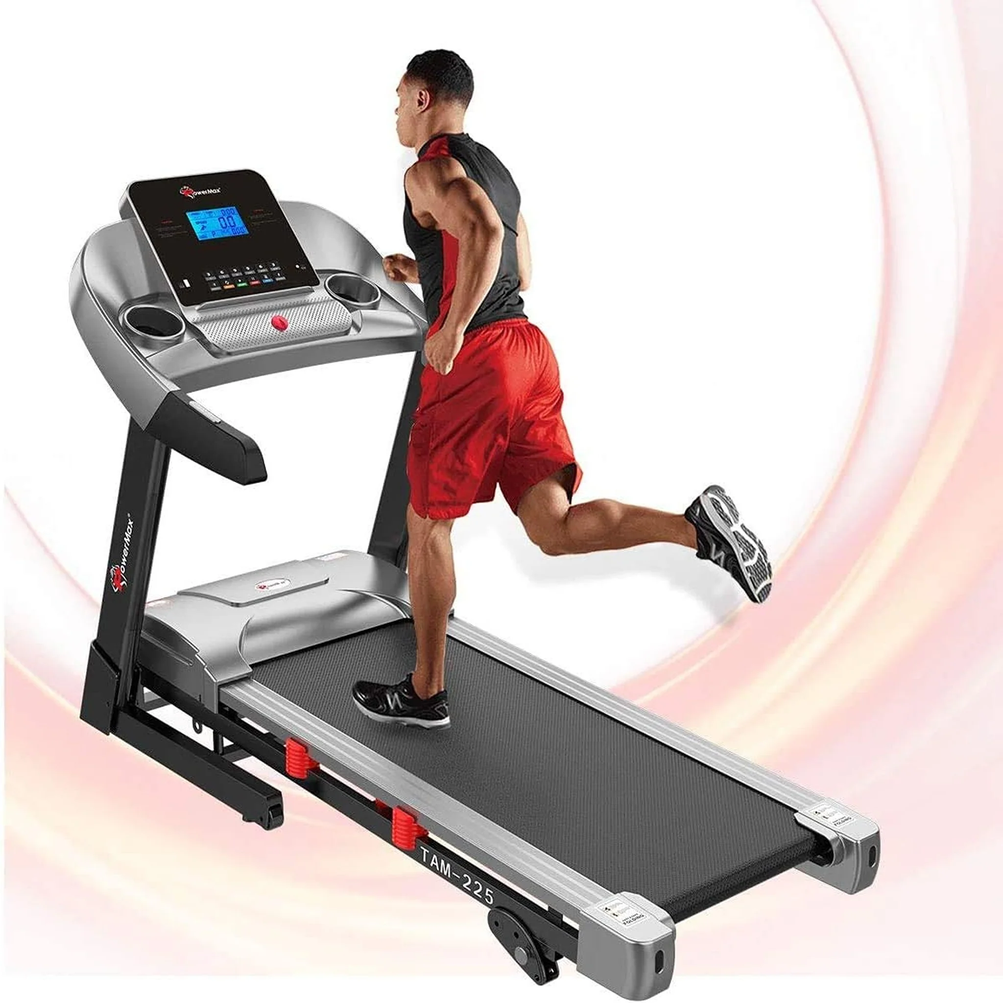 PowerMax Foldable and Manual Incline Treadmill, TAM-225 - Image 2