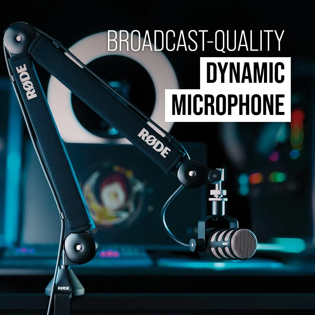 RØDE PodMic Broadcast-quality Dynamic Microphone with Integrated Swing Mount - Image 3