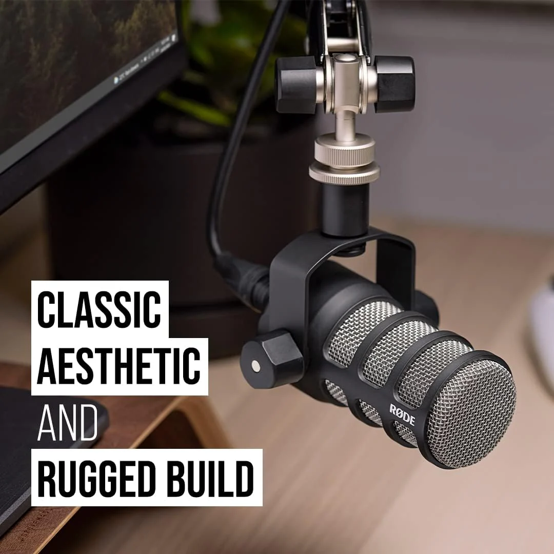 RØDE PodMic Broadcast-quality Dynamic Microphone with Integrated Swing Mount - Image 4