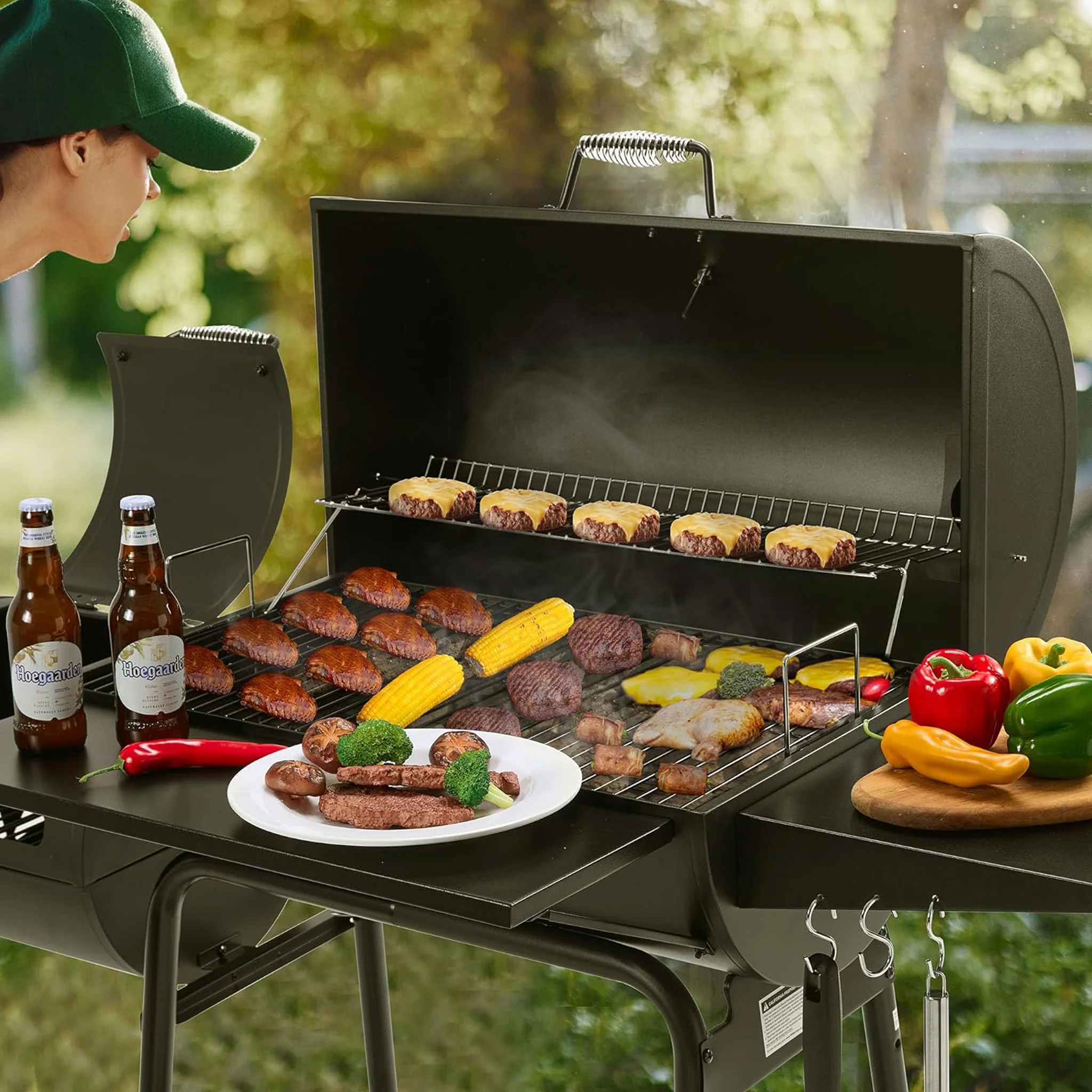 Royal Gourmet Charcoal Grill Offset Smoker with Cover, CC1830SC - Image 7