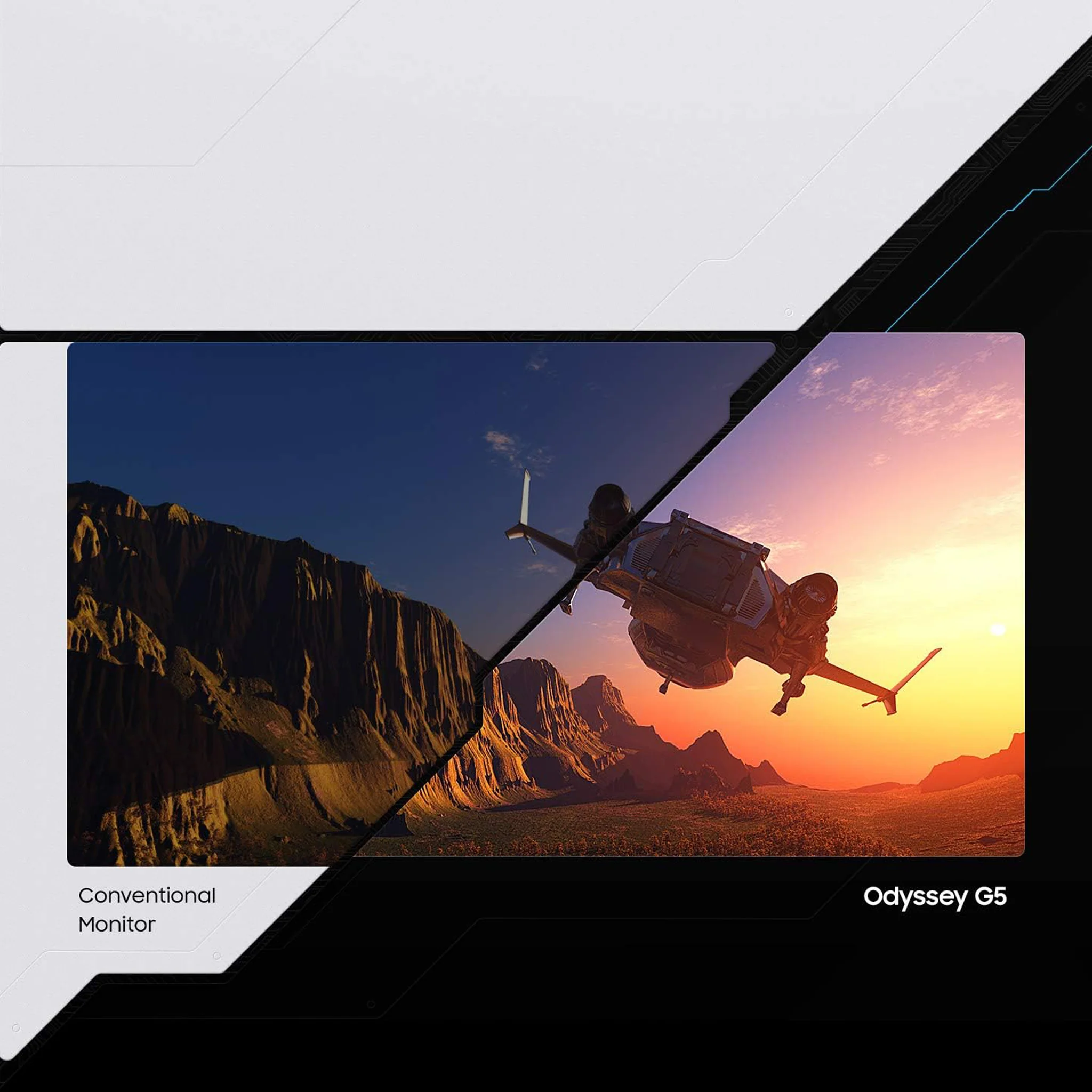 Samsung 27 inch Odyssey G5 Series Gaming Monitor - 144Hz, C27G55TQBM - Image 9
