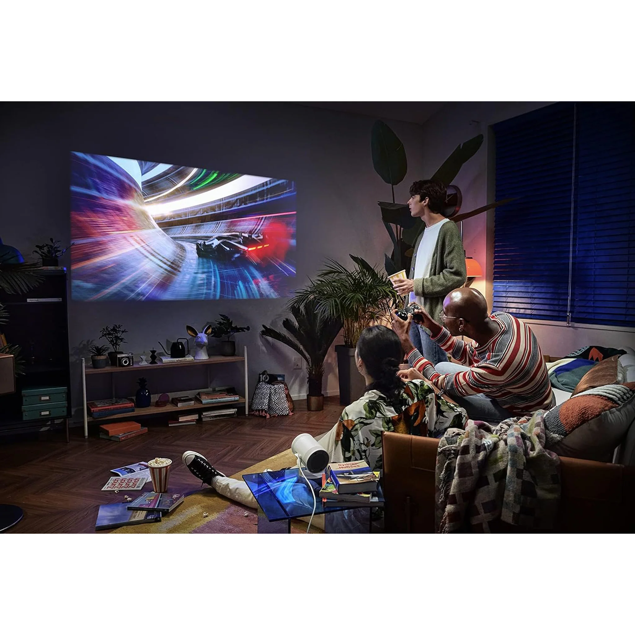 Samsung 30”- 100” The Freestyle FHD HDR Smart Portable Projector, SP-LSP3BLA - Image 8