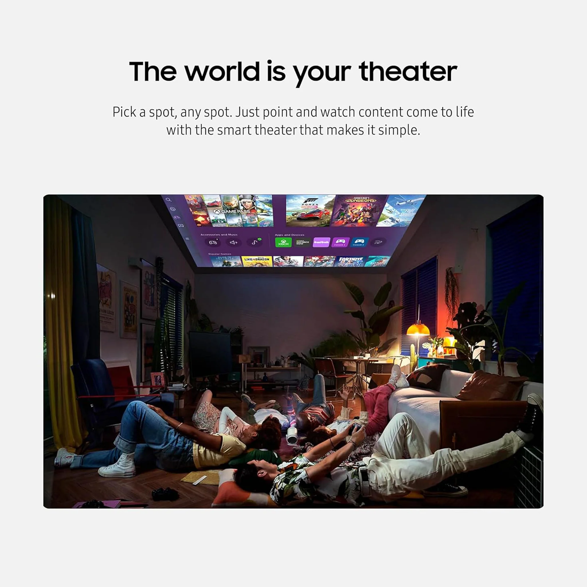 Samsung 30-100" The Freestyle LED Portable Projector, SP-LFF3CLAX - Image 4