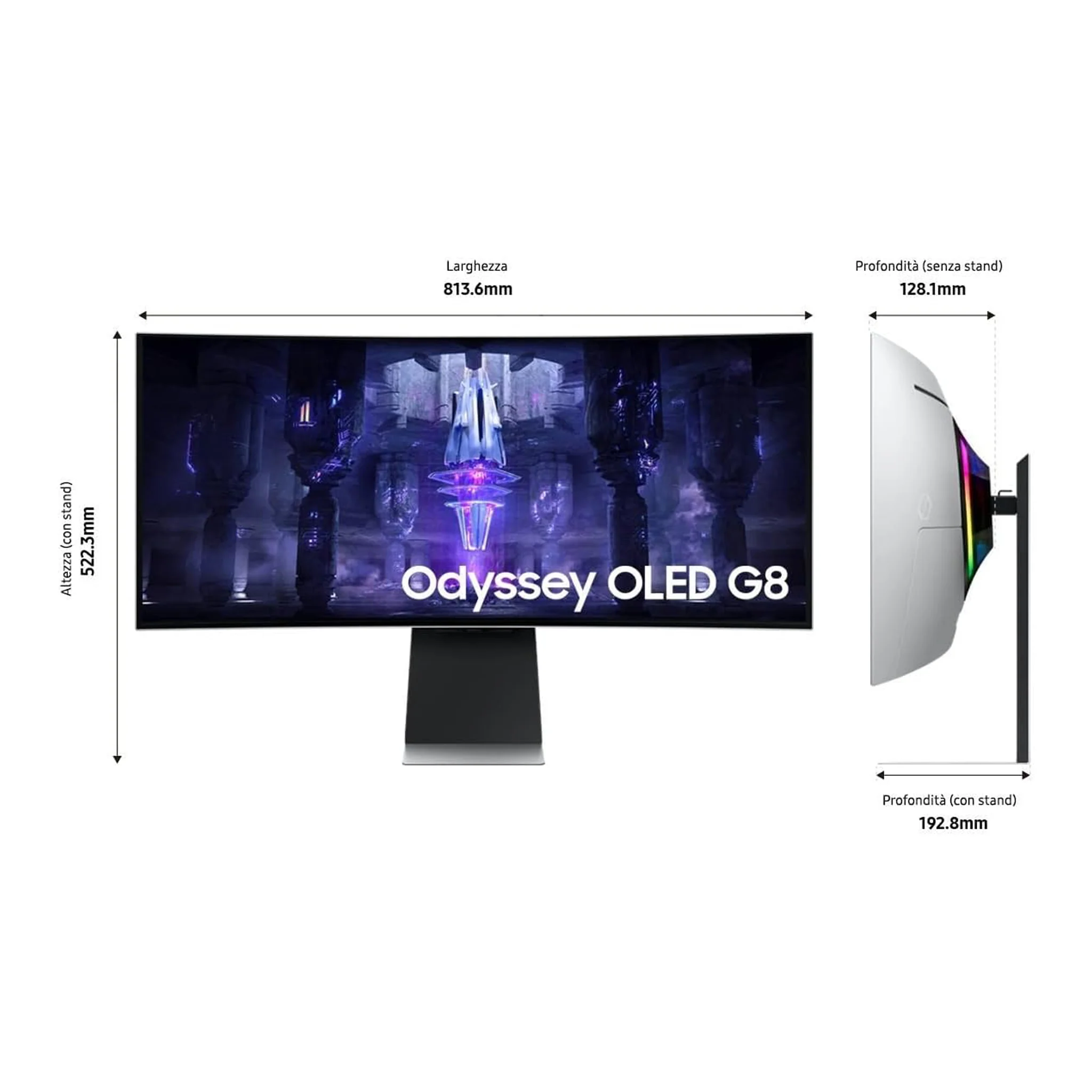 Samsung 34 inch Odyssey G8 OLED Gaming Monitor - 175Hz, S34BG850SU - Image 8