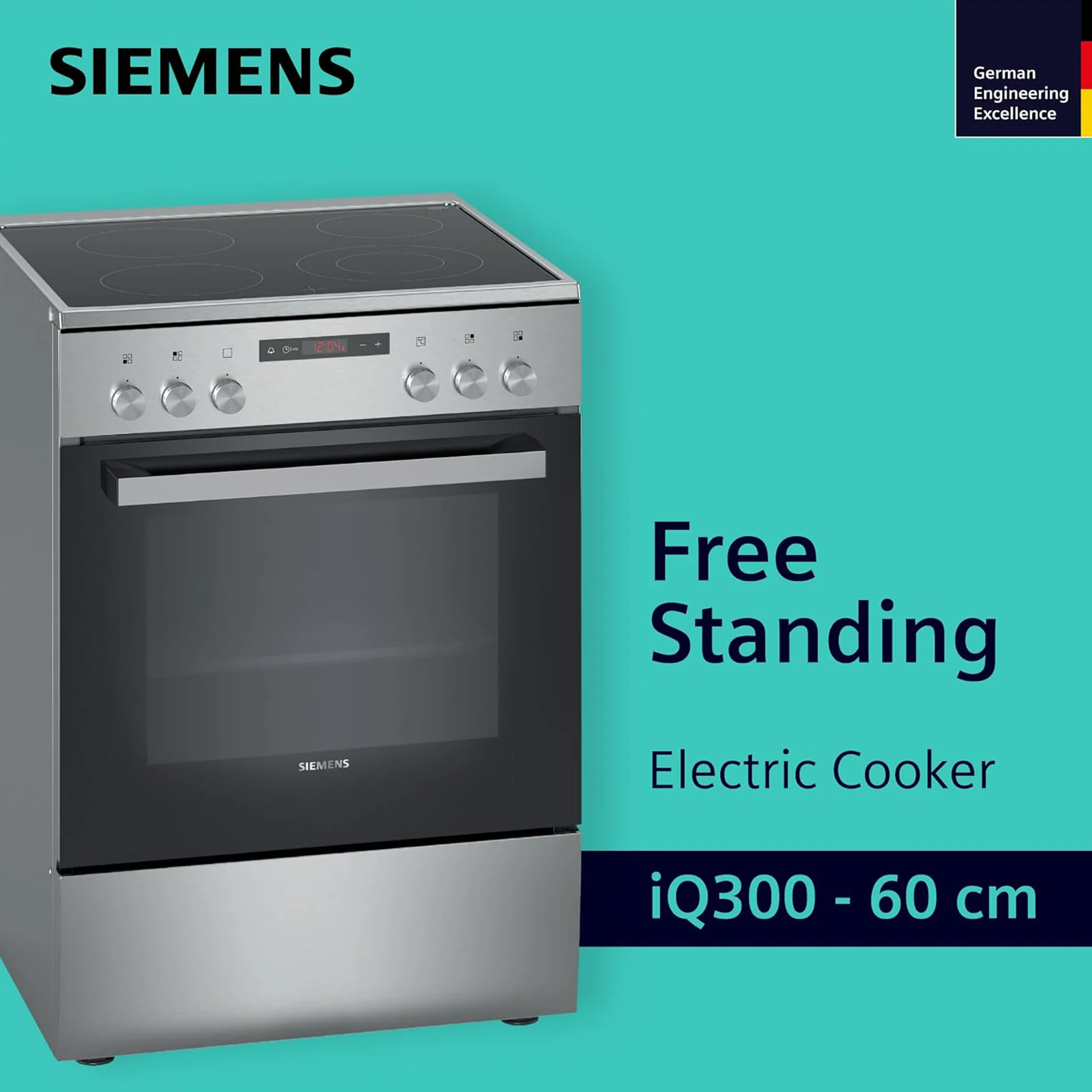 Siemens 60X60 Cm 4 Burner Electric Cooking Range, HK8Q3A150-23 - Image 3