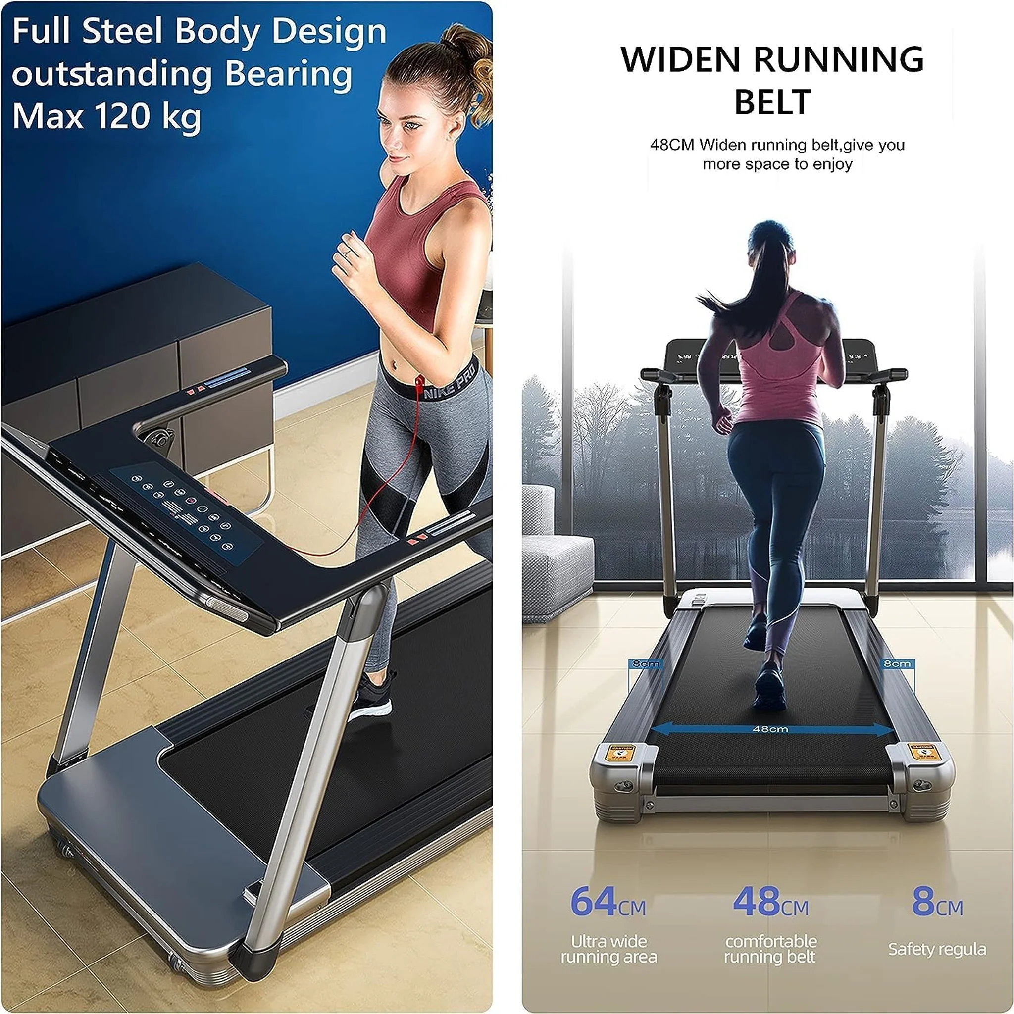 Sky Land Fitness 4.0HP Portable Compact Treadmill, EM-1286 - Image 8