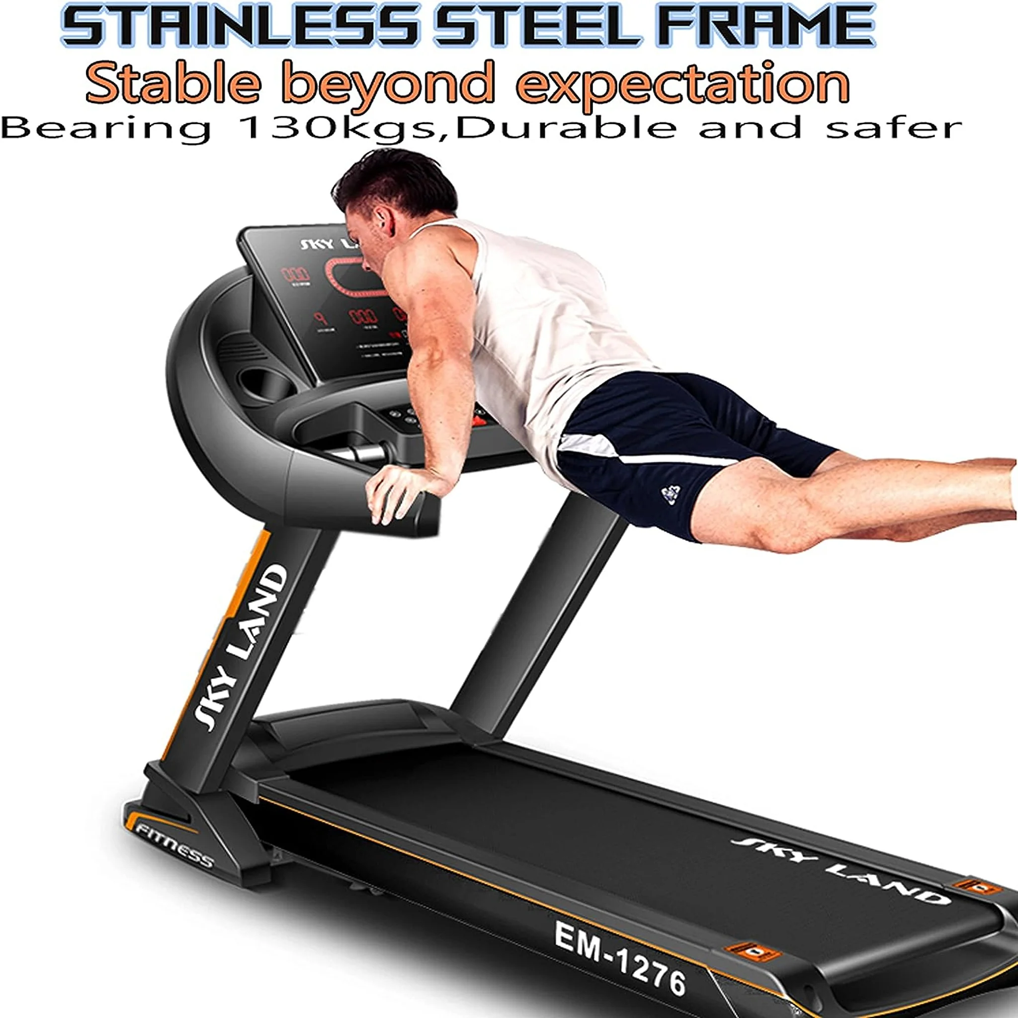 Sky Land Fitness 5.5HP Automatic Foldable Treadmill, EM-1276 - Image 7