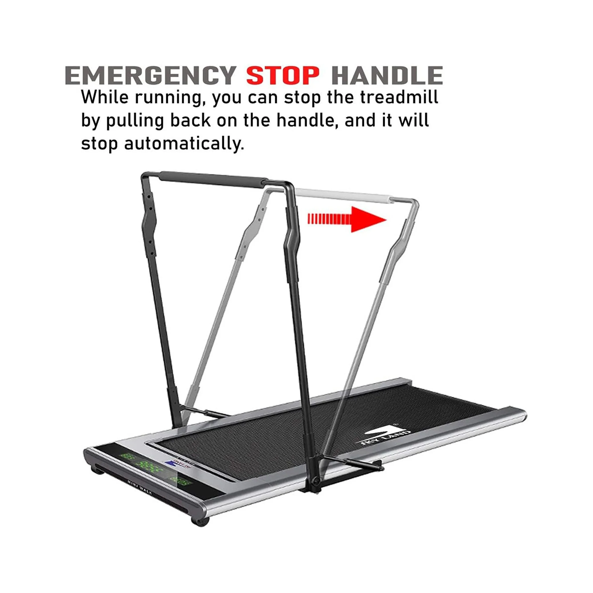 Sky Land Mini Walker Treadmill with Hydraulic Handle, EM-1200S-G - Image 3