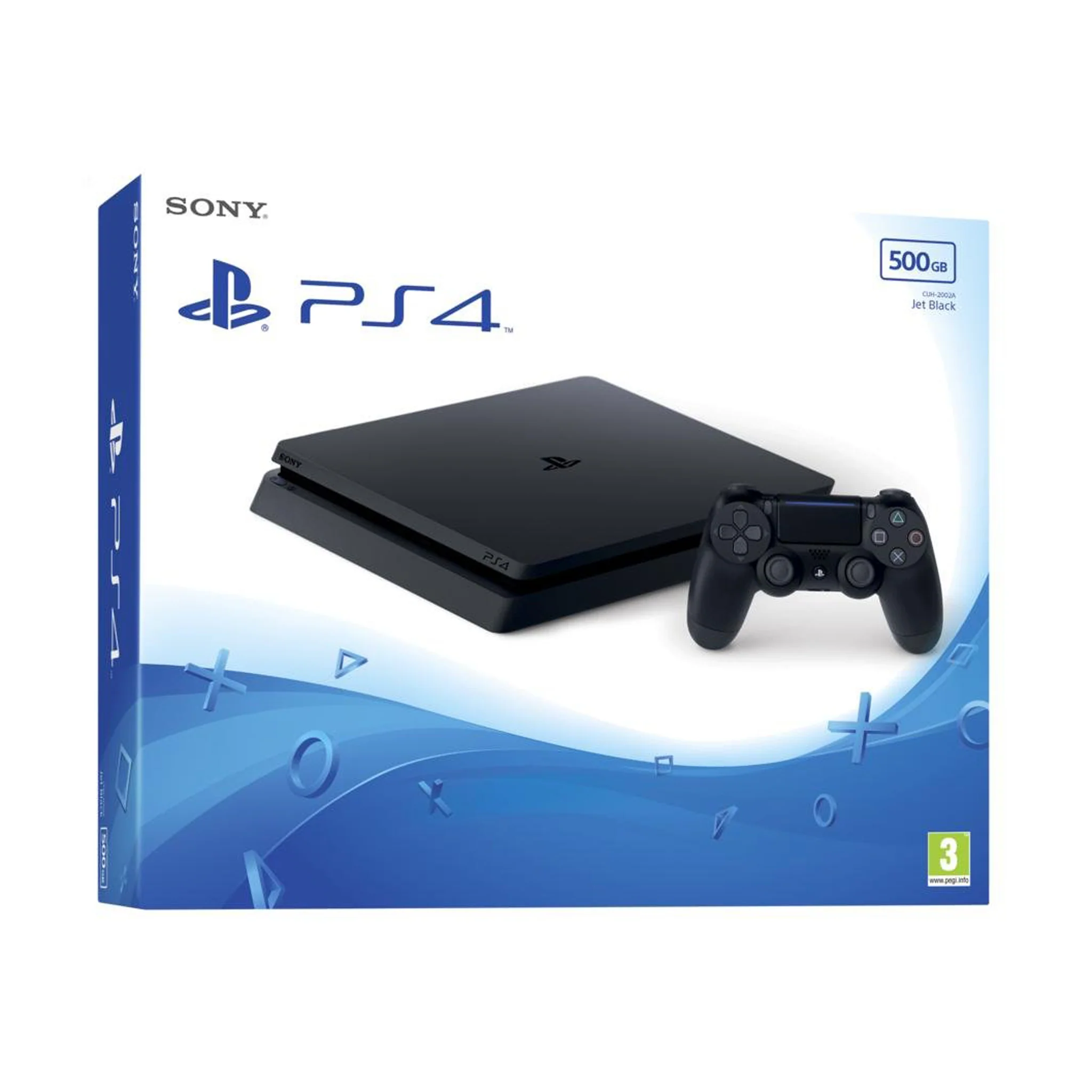 Sony Playstation 4 - 500 GB - Slim Version, PS4 (CUH-2000A B01) with 2 Controller - Image 3
