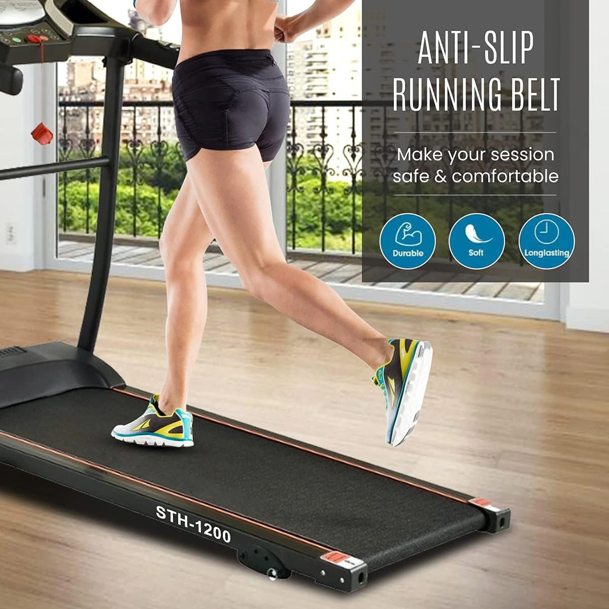 Sparnod Fitness 3HP Automatic Motorised Treadmill, STH-1200 - Image 6