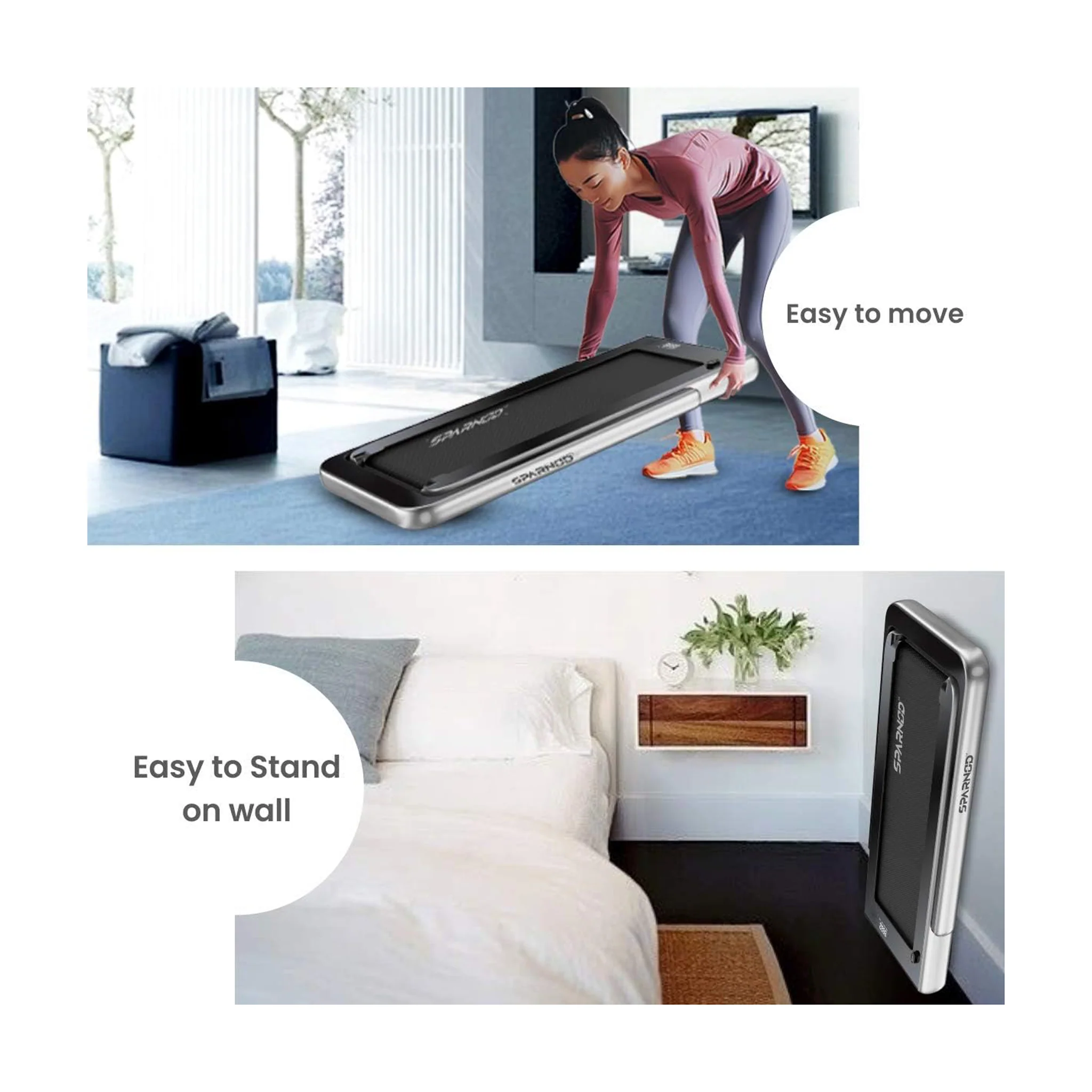 Sparnod Fitness 4 HP Peak 2 in 1 Foldable Treadmill, STH-3000 - Image 4