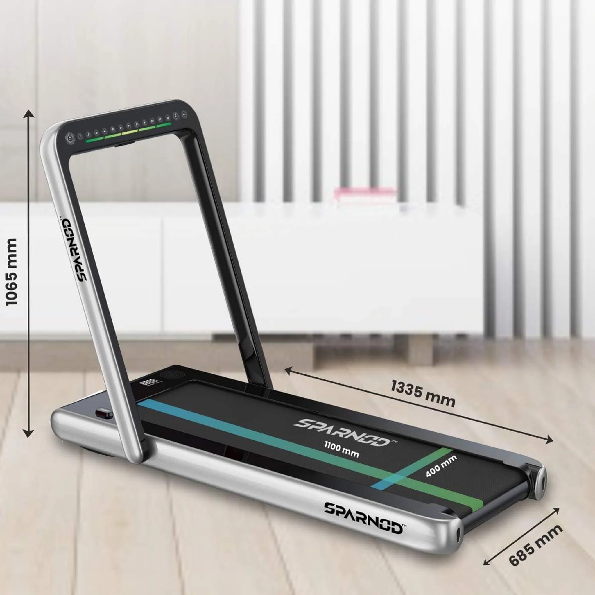 Sparnod Fitness 4 HP Peak 2 in 1 Foldable Treadmill, STH-3000 - Image 6