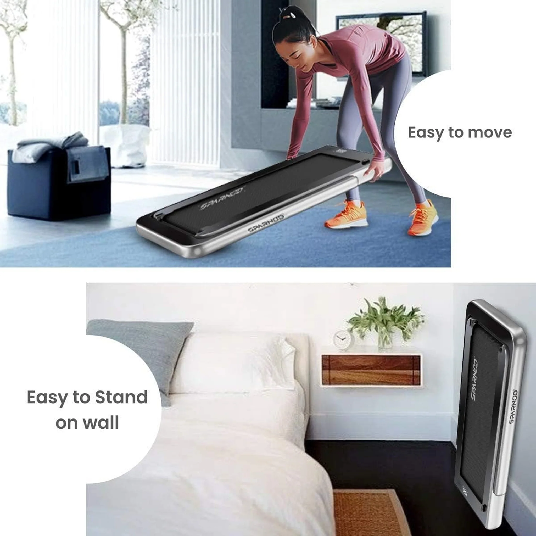 Sparnod Fitness 4HP 2 in 1 Foldable Treadmill, STH-3020 - Image 6
