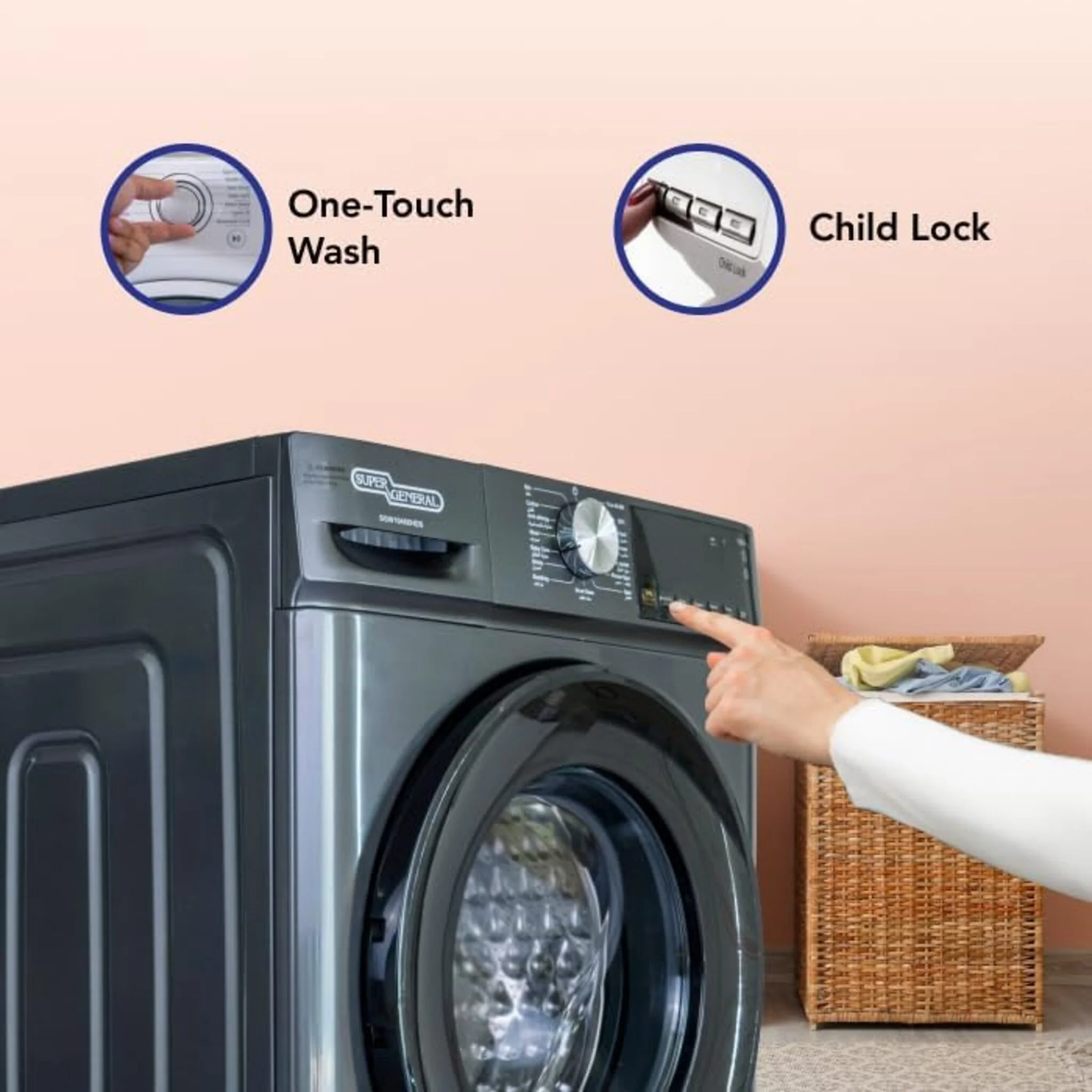 Super General 10KG Fully Automatic Washing Machine, SGW10450HDS - Image 5