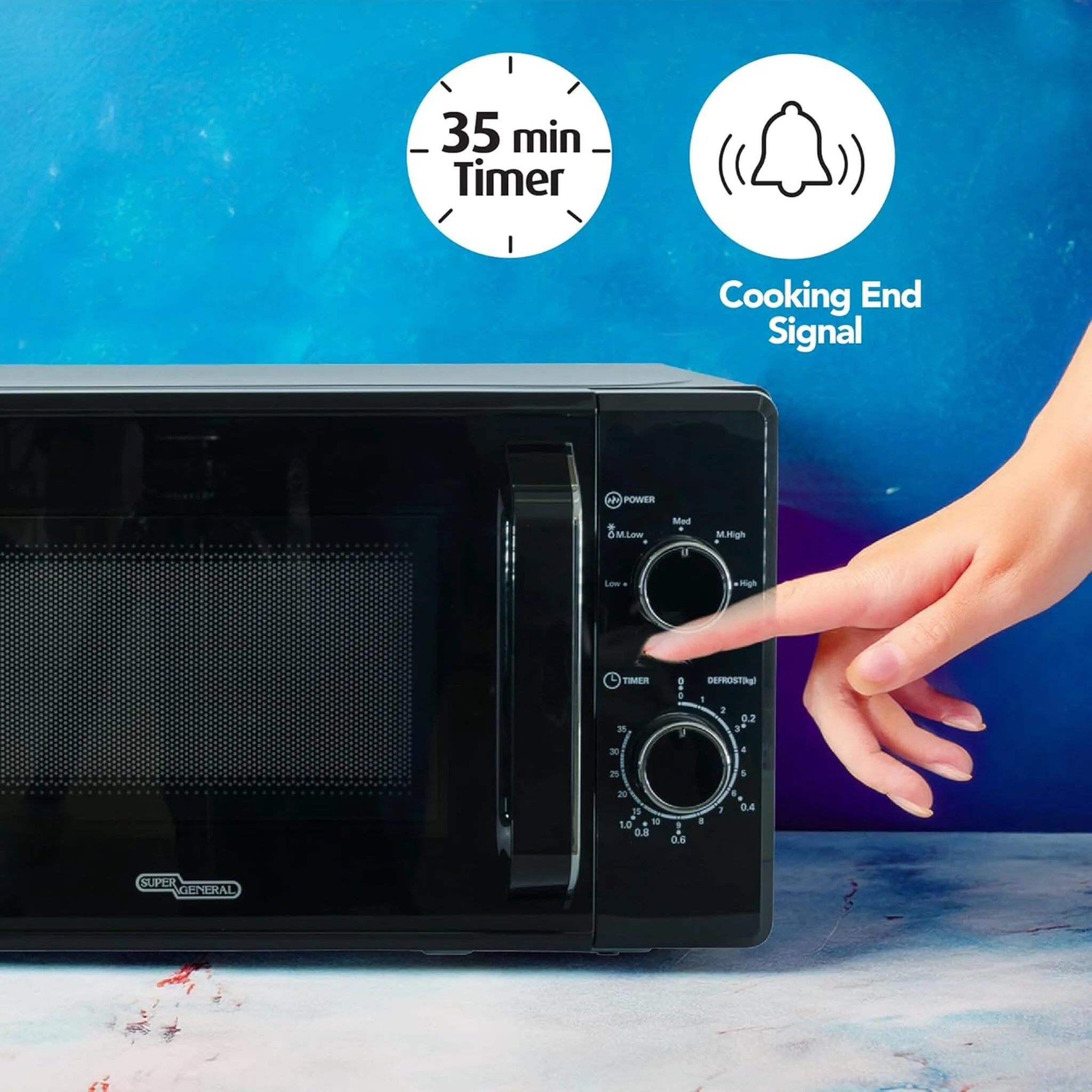 Super General 20L Microwave Oven, SGMM921NHB - Image 3