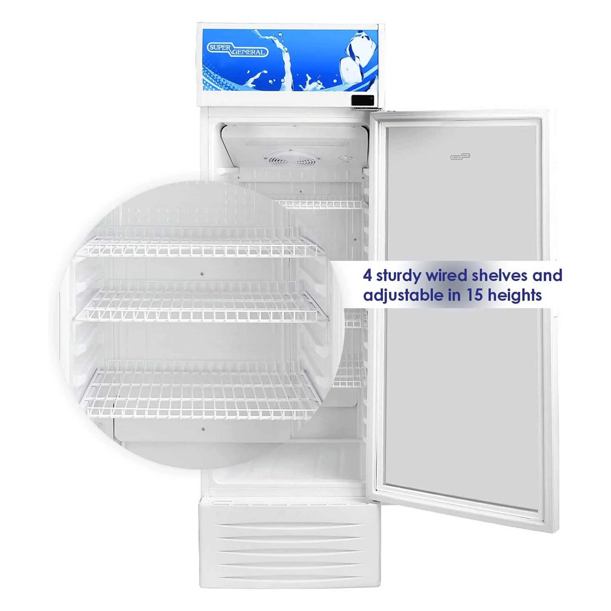 Super General 248 Litters Glass Door Refrigerator, SGSC 298 - Image 3