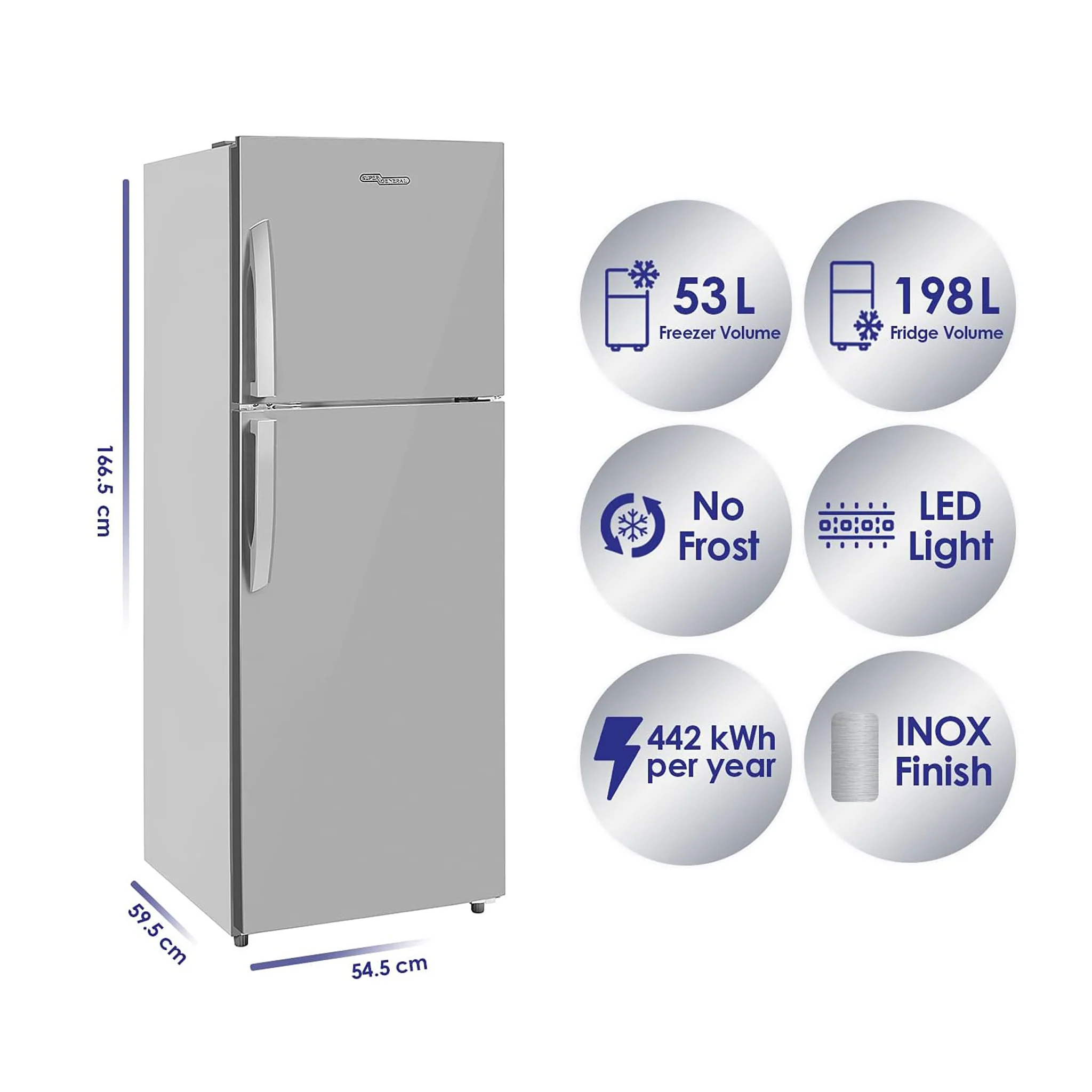 Super General 360 Litters Refrigerator, SGR-360I - Image 3