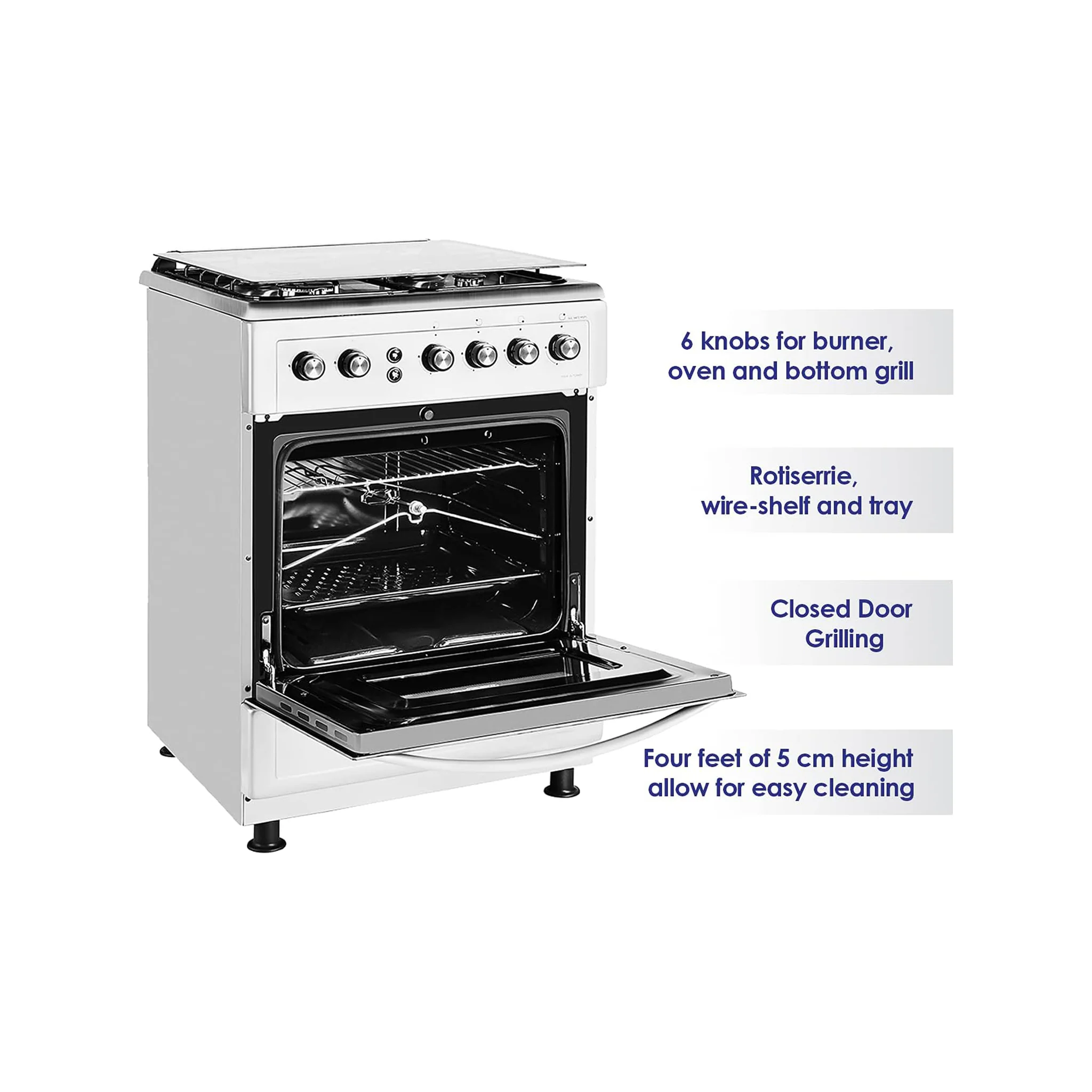 Super General 60X60Cm Freestanding Gas-Cooker, SGC-6470MSFS - Image 3