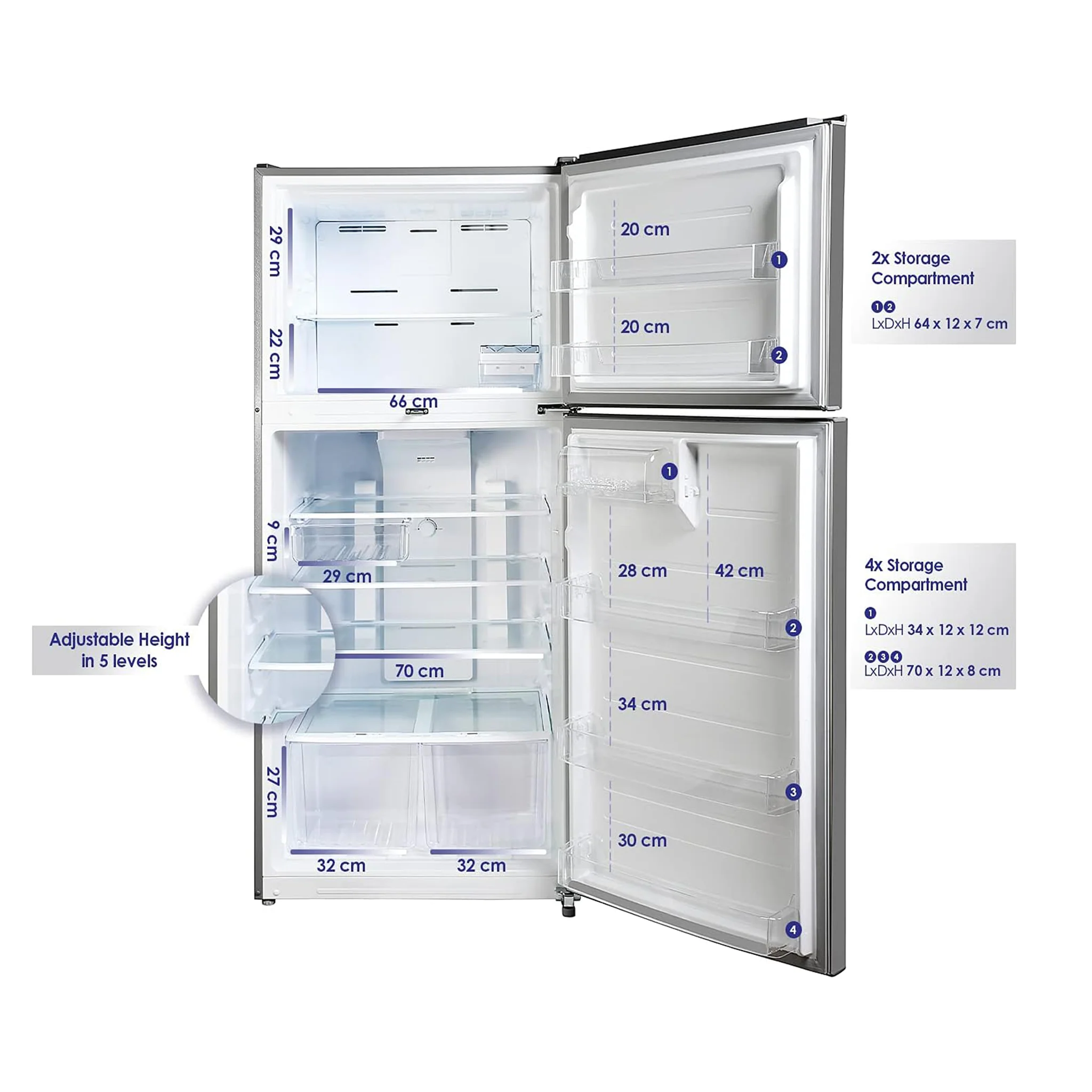 Super General 845L Litters Refrigerator, SGR-845SS - Image 5