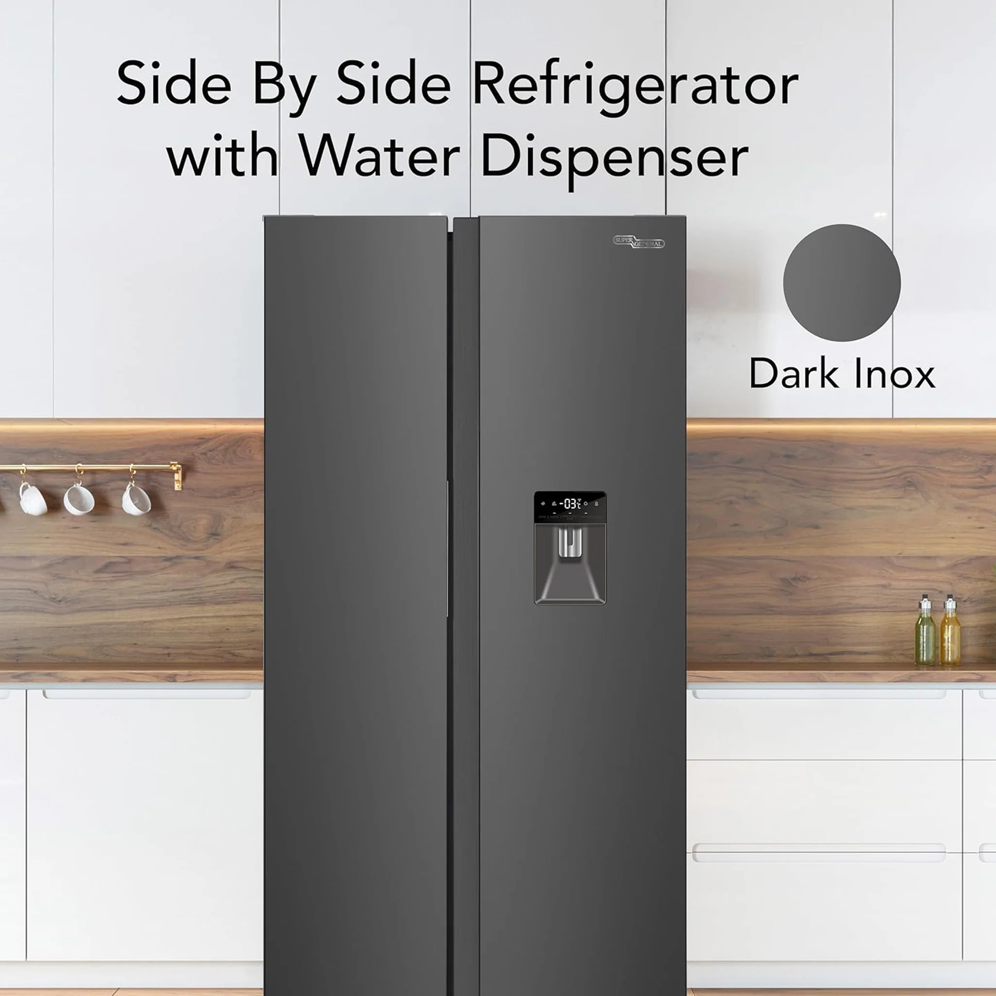 Super General 885L Side by Side Refrigerator, SGR885SBSAN - Image 4