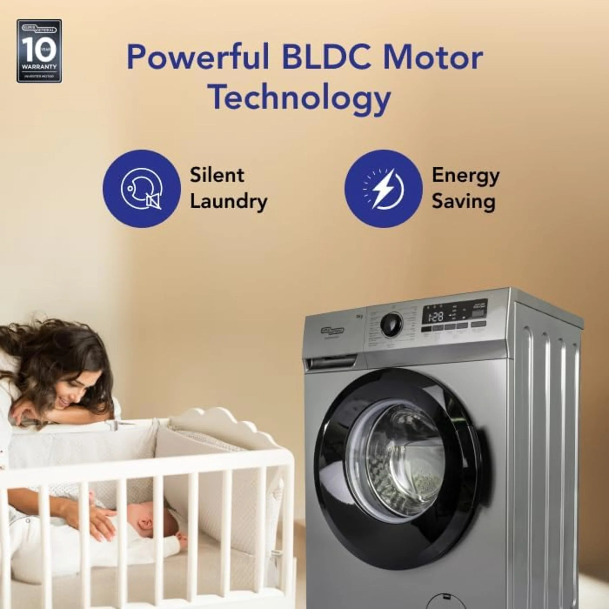 Super General 8KG Fully Automatic Washing Machine, SGW8250NLEDS - Image 4